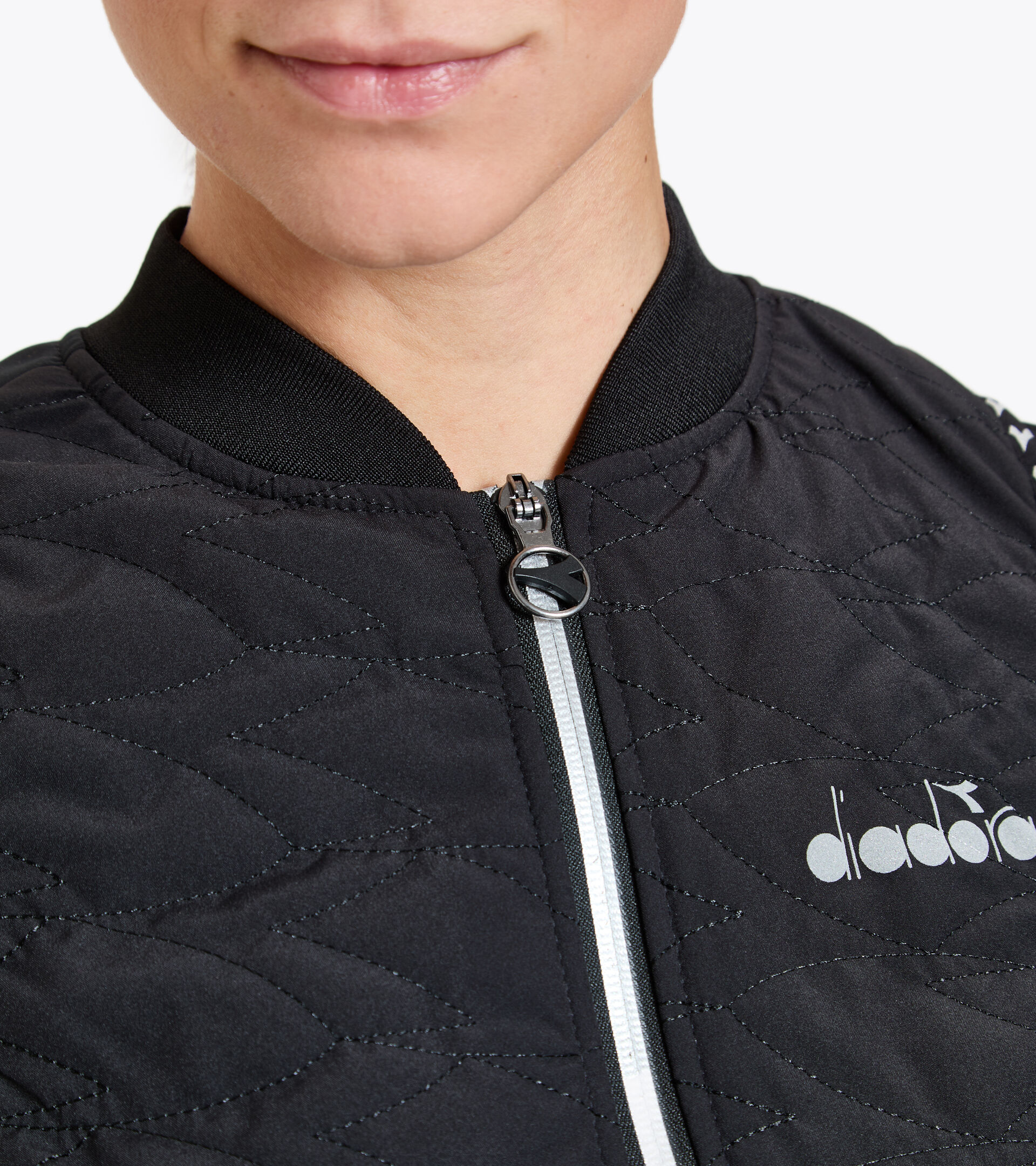 Gilet de running coupe-vent - Femme L. URBAN VEST BE ONE NOIR - Diadora