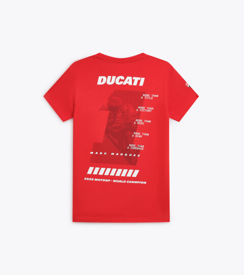 Camiseta conmemorativa | diadora X Ducati Corse  T-SHIRT DUCATI CAMPIONE MGP25 DUCATI MGP ROJO/NEGRO - Diadora