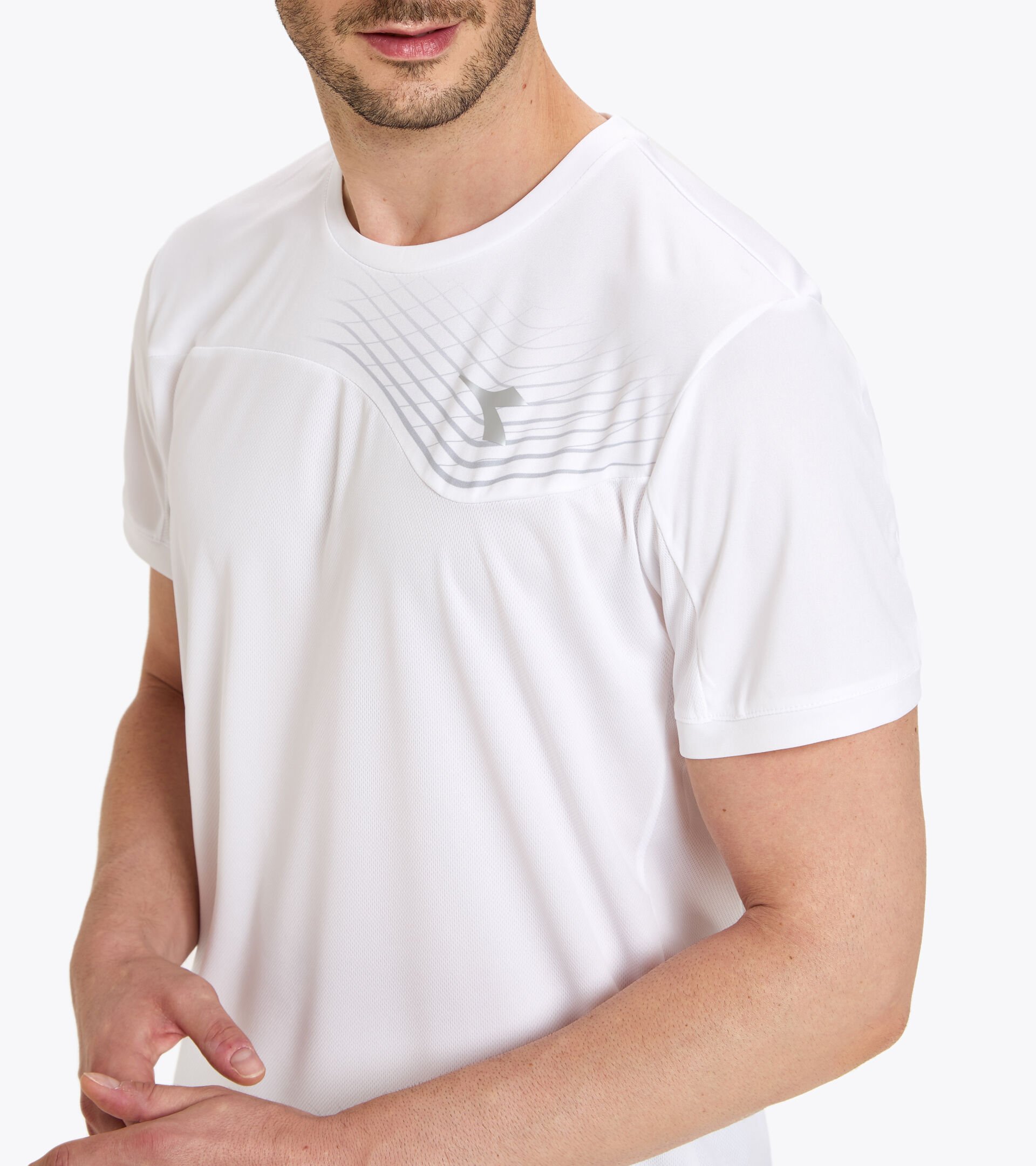 T-shirt de tennis - Homme T-SHIRT COURT BLANC VIF - Diadora