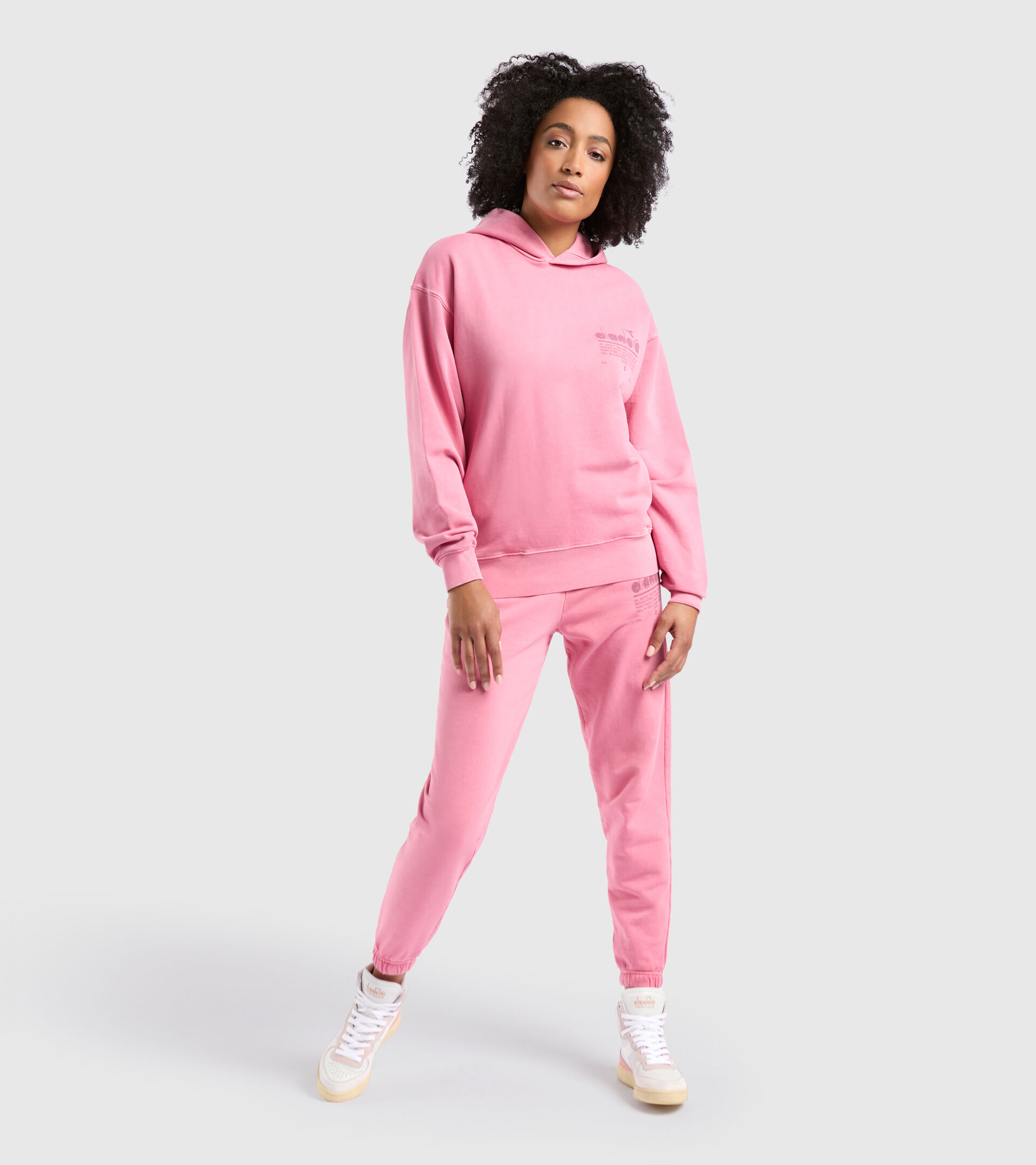 Sweatshirt mit Kapuze aus Bio-Baumwolle - Unisex HOODIE MANIFESTO PALETTE WILD ROSA - Diadora