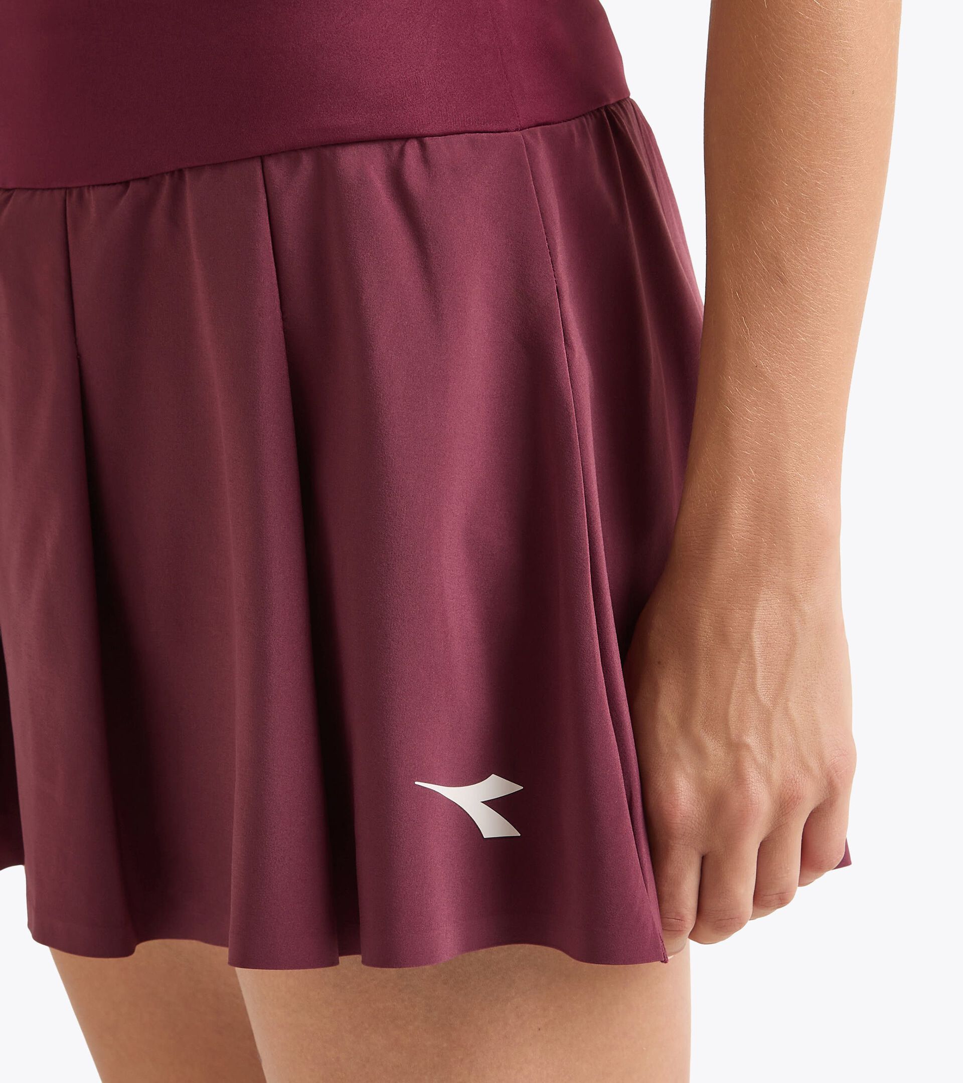 Jupe de tennis - Compétition - Femme L. SKIRT ICON ROUGE BANDEROLE - Diadora