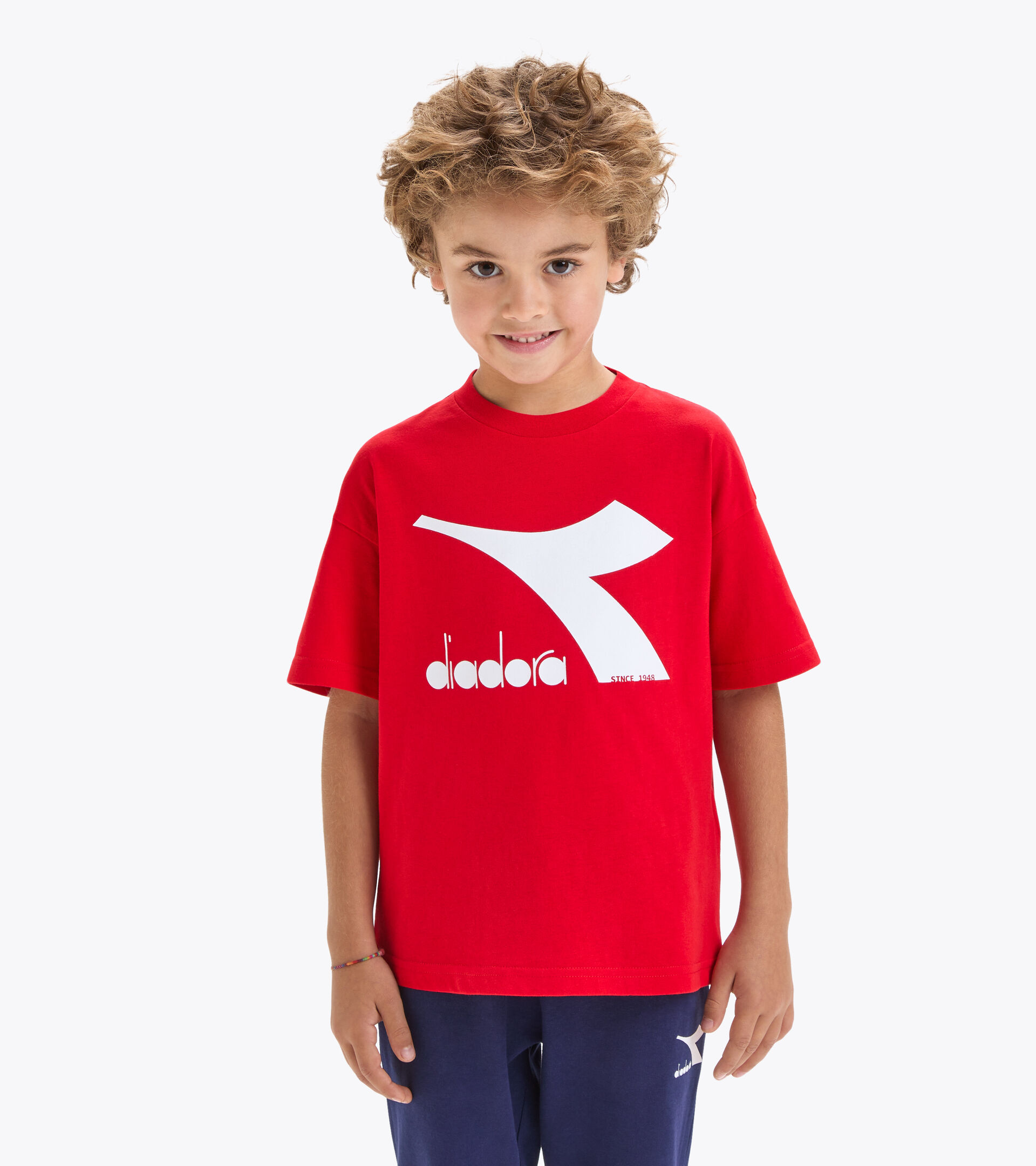 Sports T-shirt - Kids JU.T-SHIRT SS BL CARMINE RED - Diadora