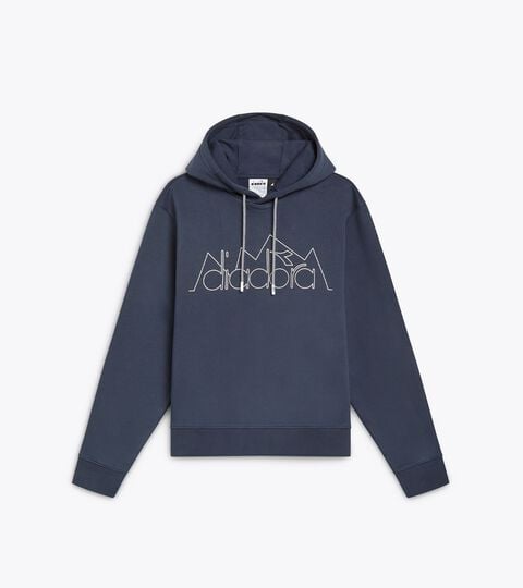 Sporty hoodie - All-Gender HOODIE ROUTE BLUE DENIM - Diadora