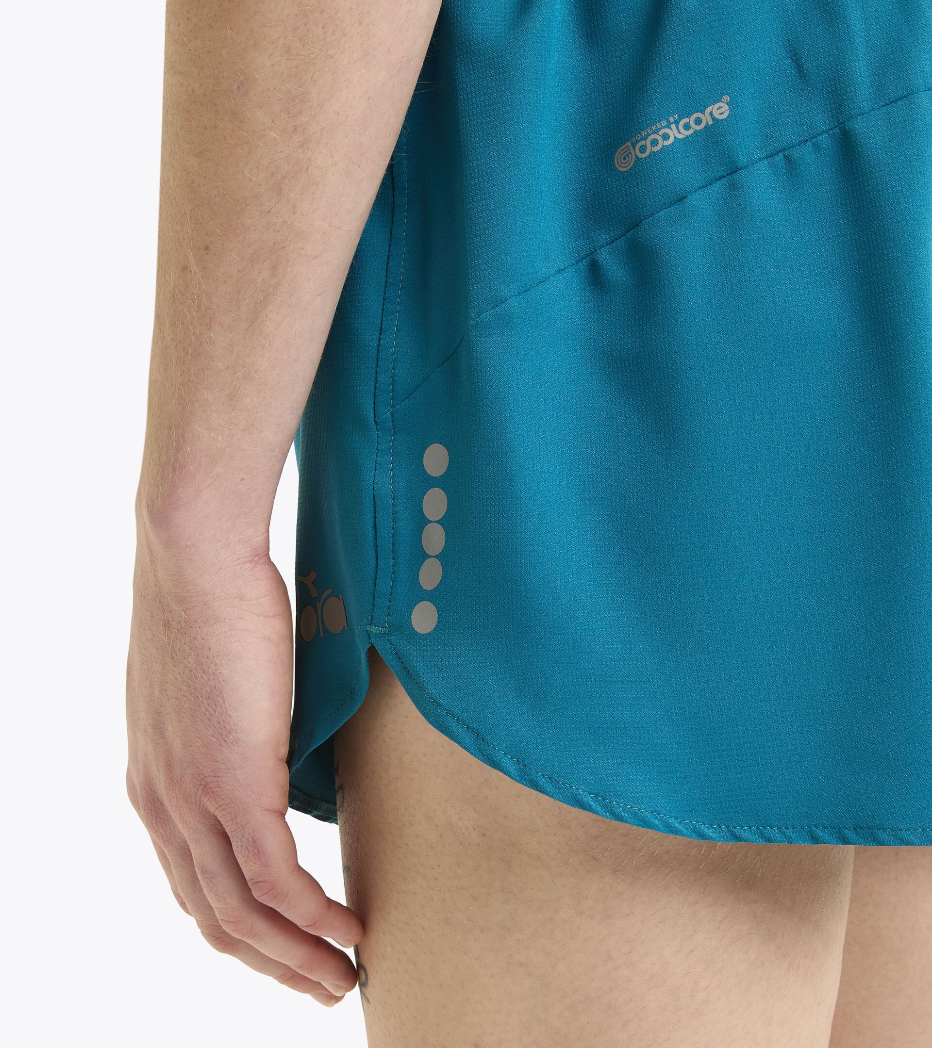 3’’ running shorts - Light fabric - Men’s SUPER LIGHT SPLIT SHORTS 3'' COLONIAL BLUE - Diadora