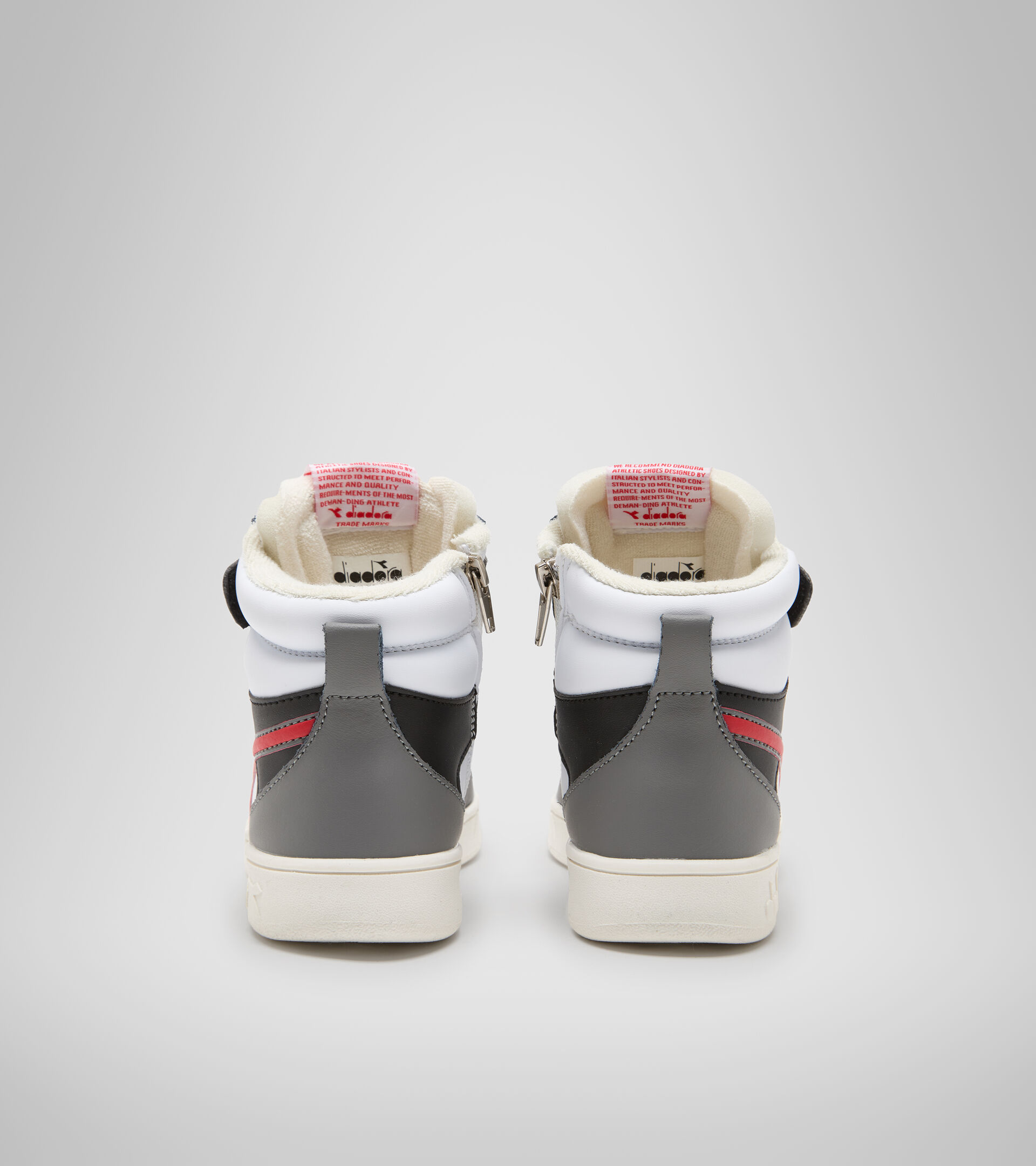 Sports shoes - Kids 4-8 years MAGIC BASKET MID PS WHITE/BLACK/AURORA RED - Diadora