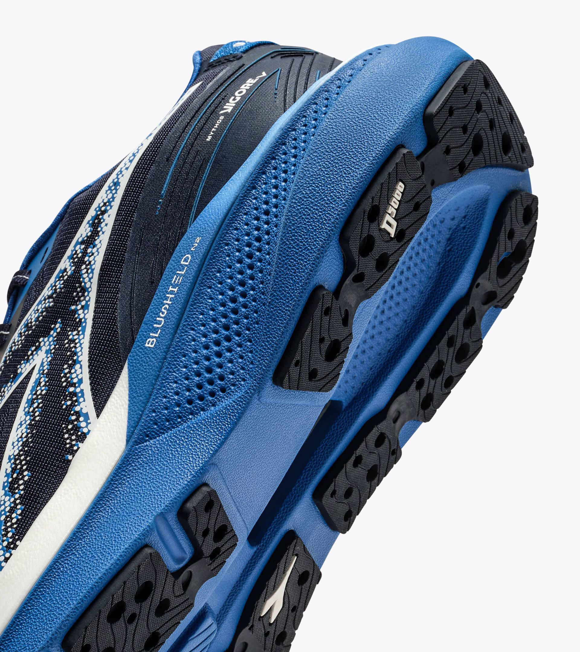 Zapatilla de running con horma ancha - Estabilidad y protecci&oacute;n - Hombre MYTHOS BLUSHIELD VIGORE V WIDE NEGRO IRIS/BLANCO - Diadora