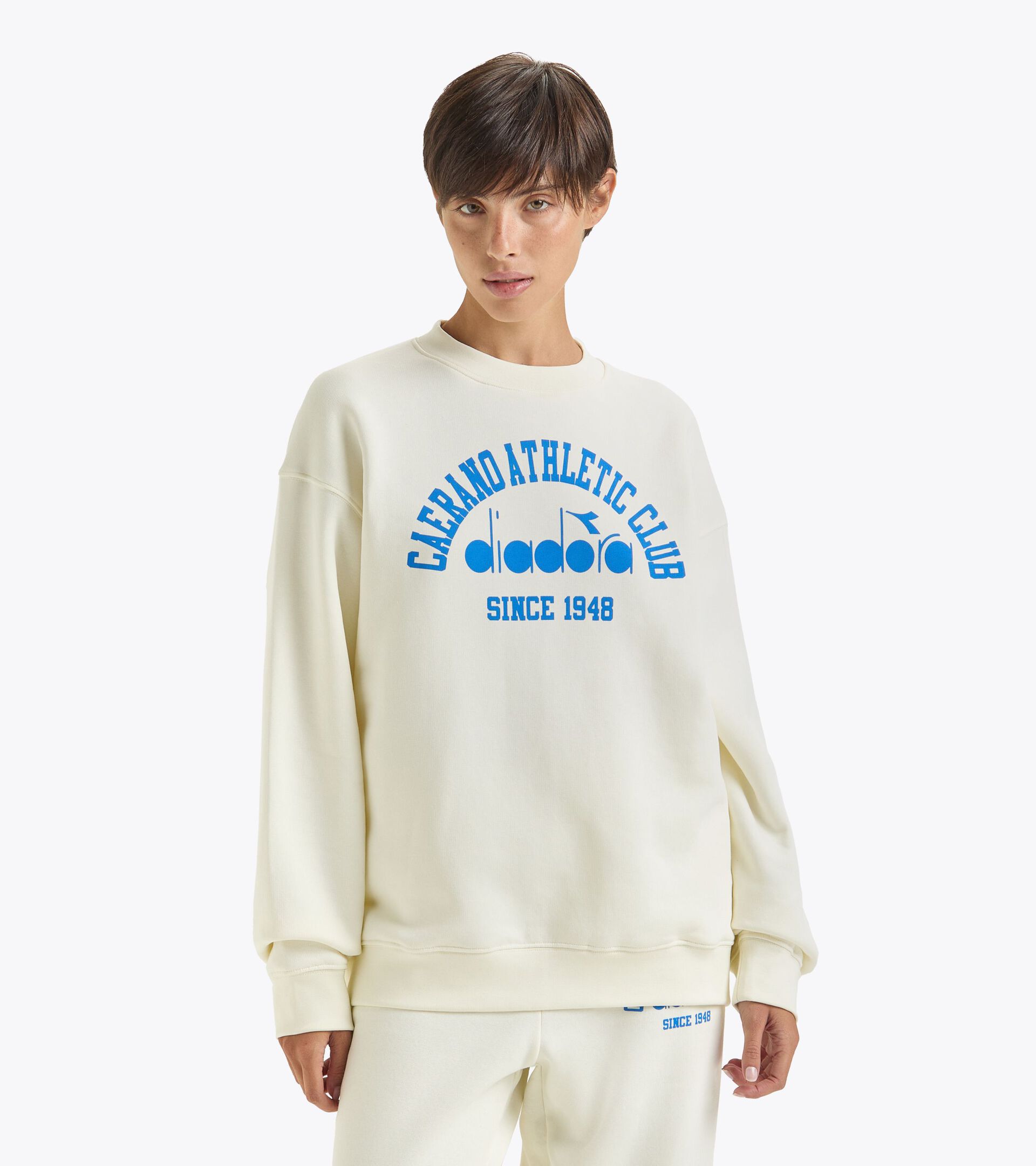 Sweatshirt Crewneck - Gender Neutral SWEATSHIRT CREW 1948 ATHL. CLUB VANILLE EIS WEISS - Diadora