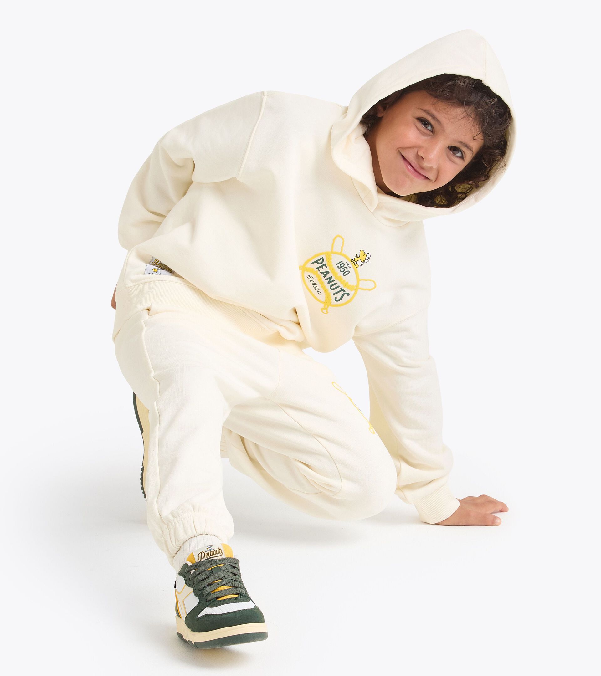 Sudadera con capucha Peanuts - Niños y niñas  JU. HOODIE PEANUTS BIANCO GARDENIA - Diadora