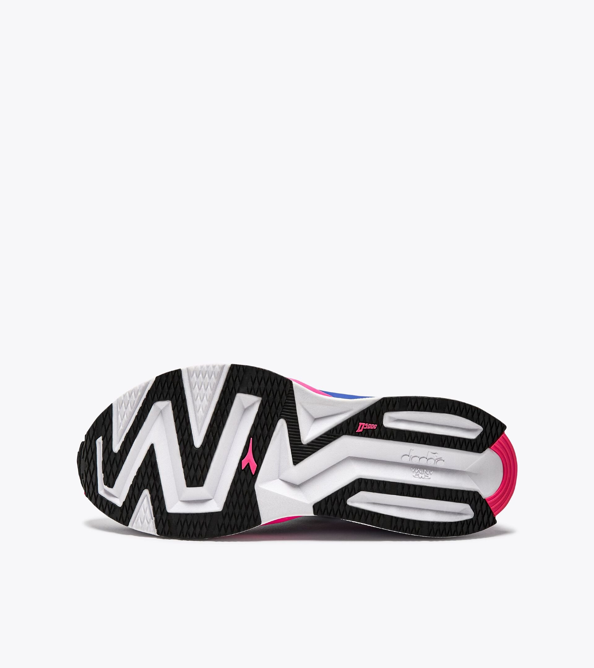 Made in Italy running shoe - Lightness and cushioning - All gender ATOMO V7000-2 WHITE/SURF THE WEB/PINK FLUO - Diadora