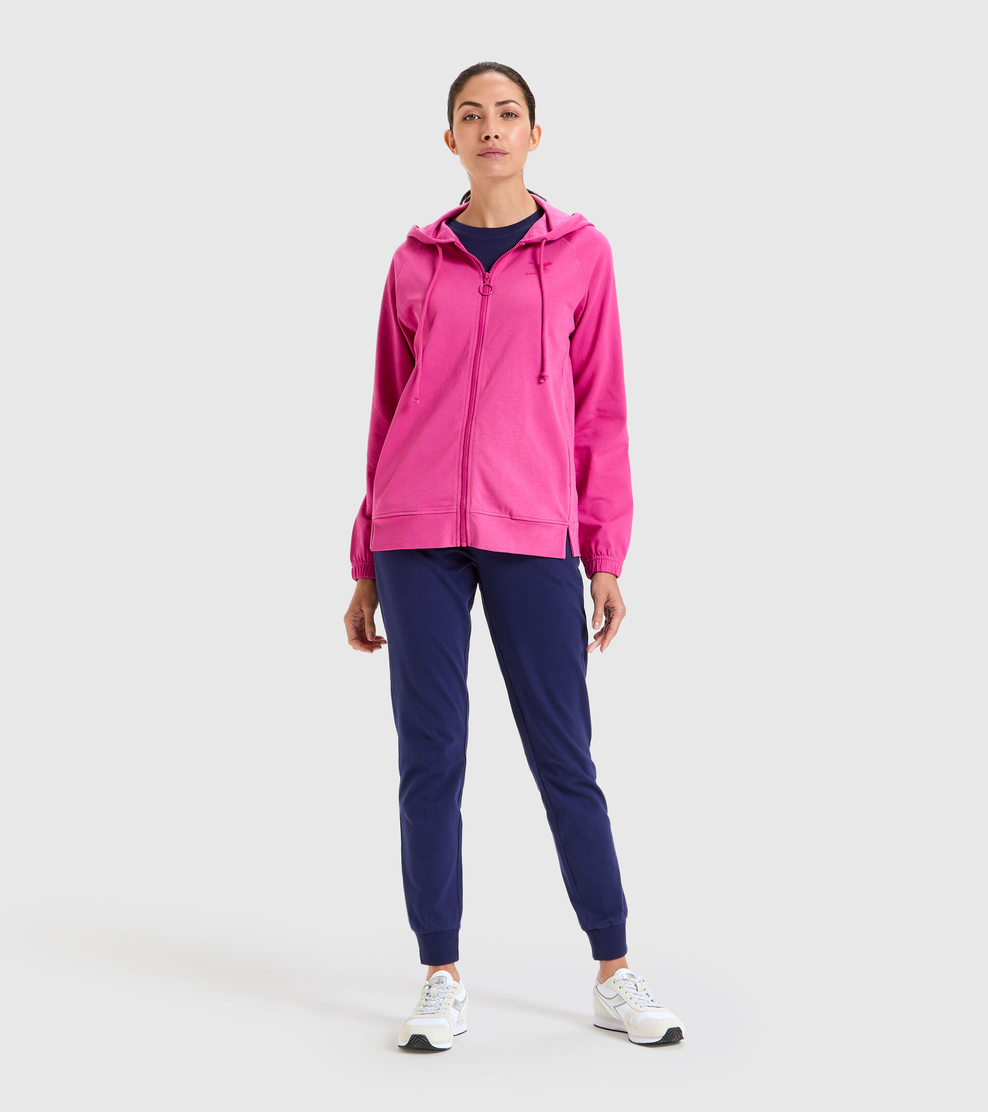 Chándal deportivo de algodón - Mujer L.TRACKSUIT HD CORE ROSA IBIS - Diadora