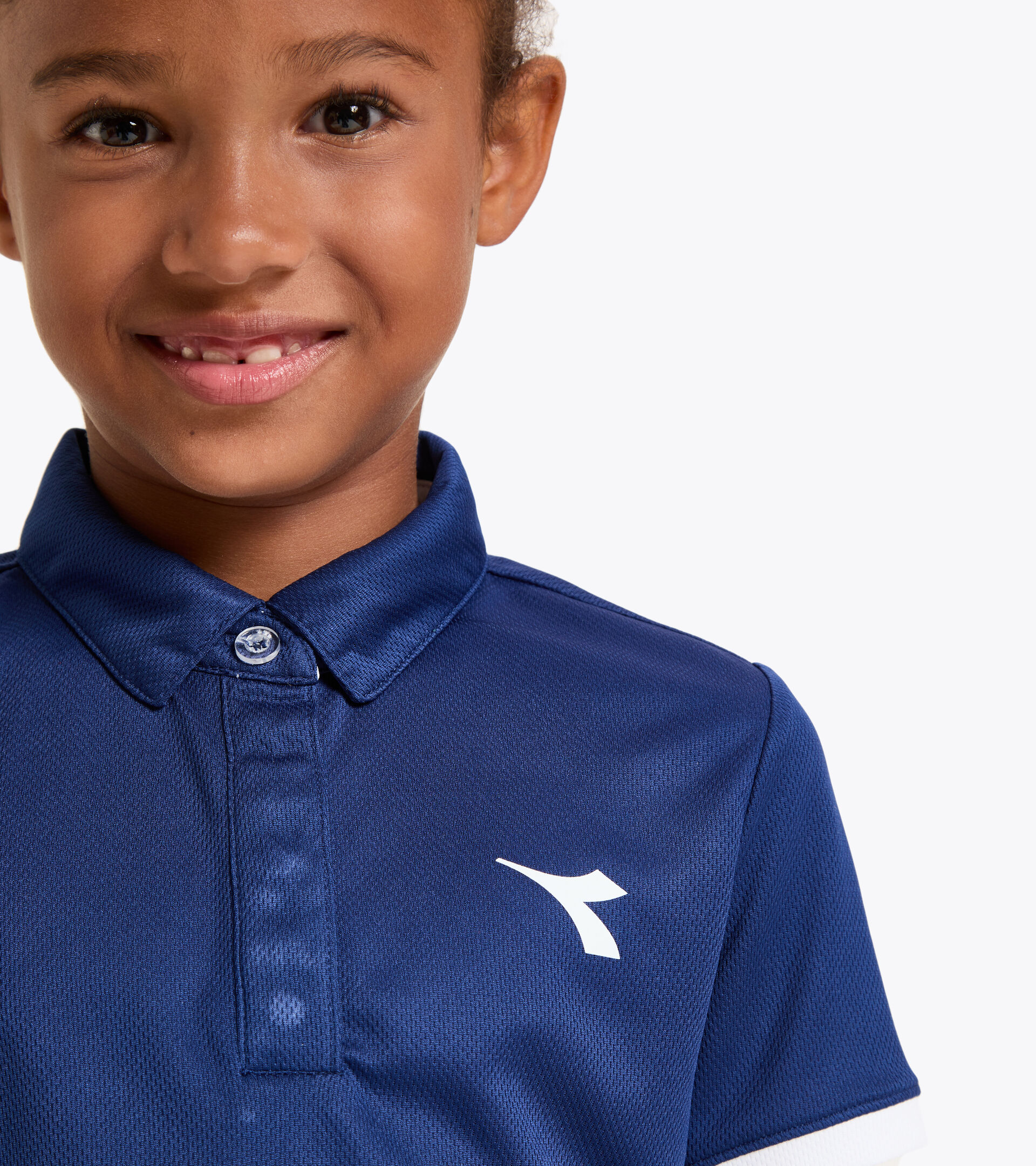 Tennis polo shirt - Junior G. POLO COURT SALTIRE NAVY - Diadora