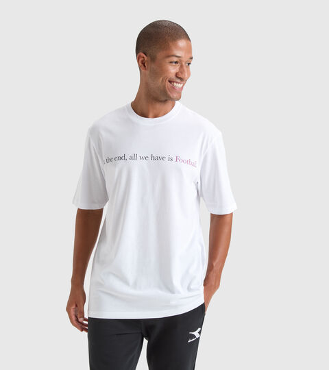 Camiseta de algodón Throwback - Unisex T-SHIRT SS CLASSIC STORY RB BLANCO VIVO - Diadora