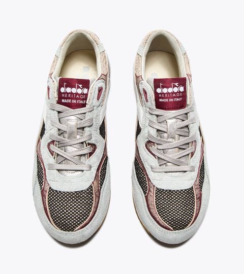 EQUIPE REVENGE ITALIA USED, ALUMINUM Low-profile Heritage sneaker - Made in Italy - All-gender EQUIPE REVENGE ITALIA USED ALUMINUM - Diadora