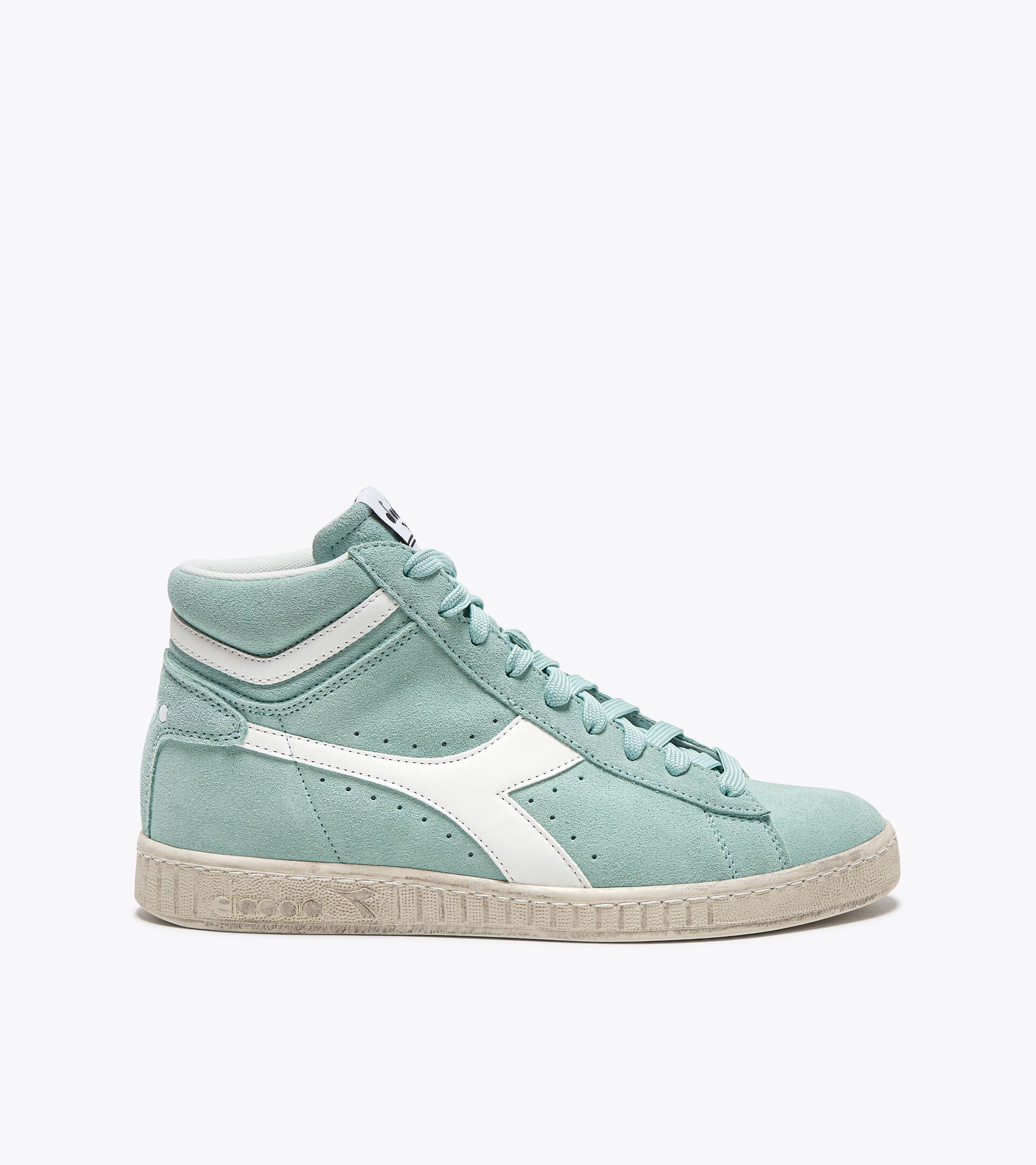 Sneaker sportiva - Per ogni genere GAME L HIGH SUEDE WAXED AZZURRO SPRUZZO SURF - Diadora