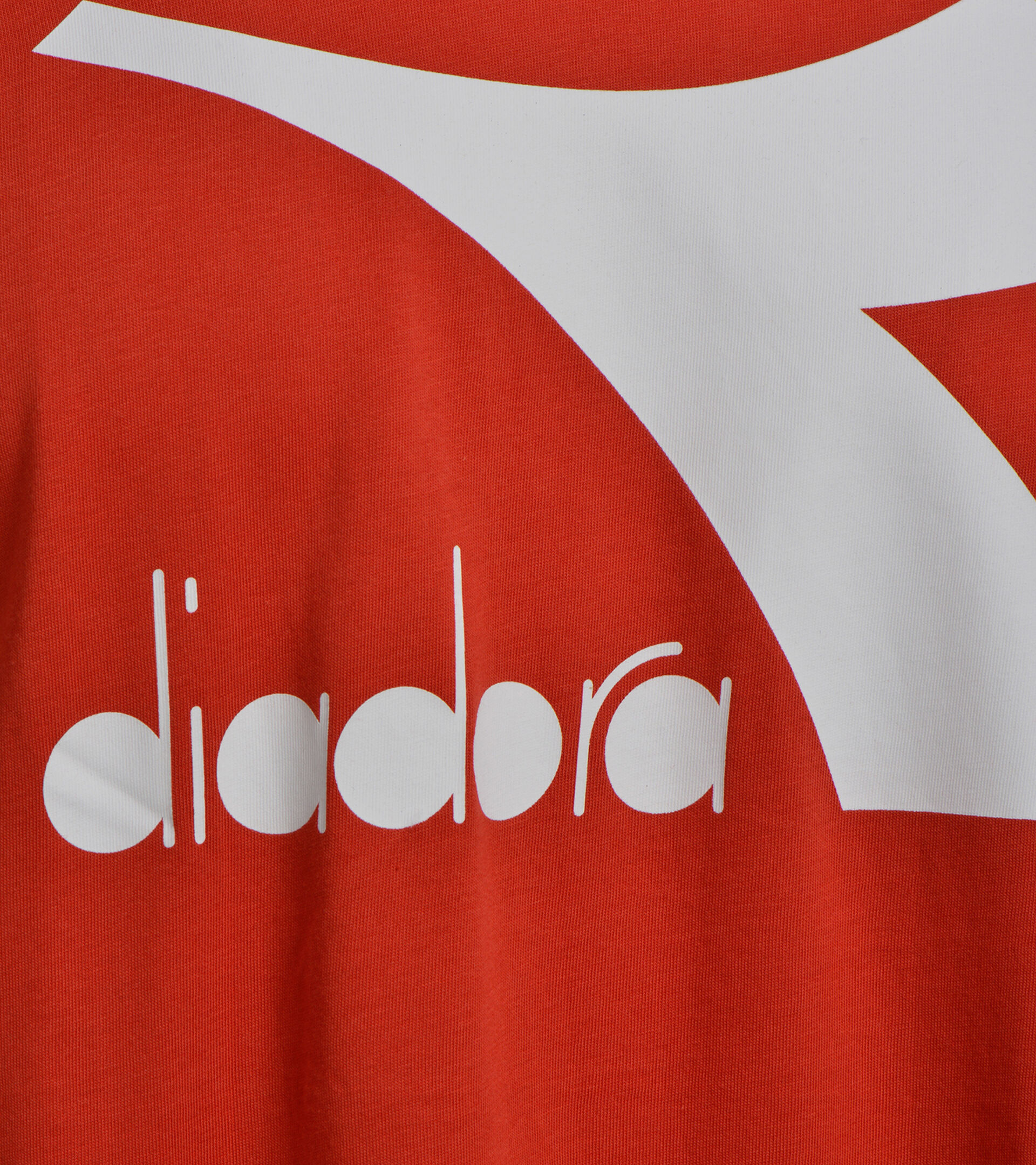 Apparel Sport UOMO T-SHIRT SS BIG LOGO ROSSO LAVA FUSA Diadora