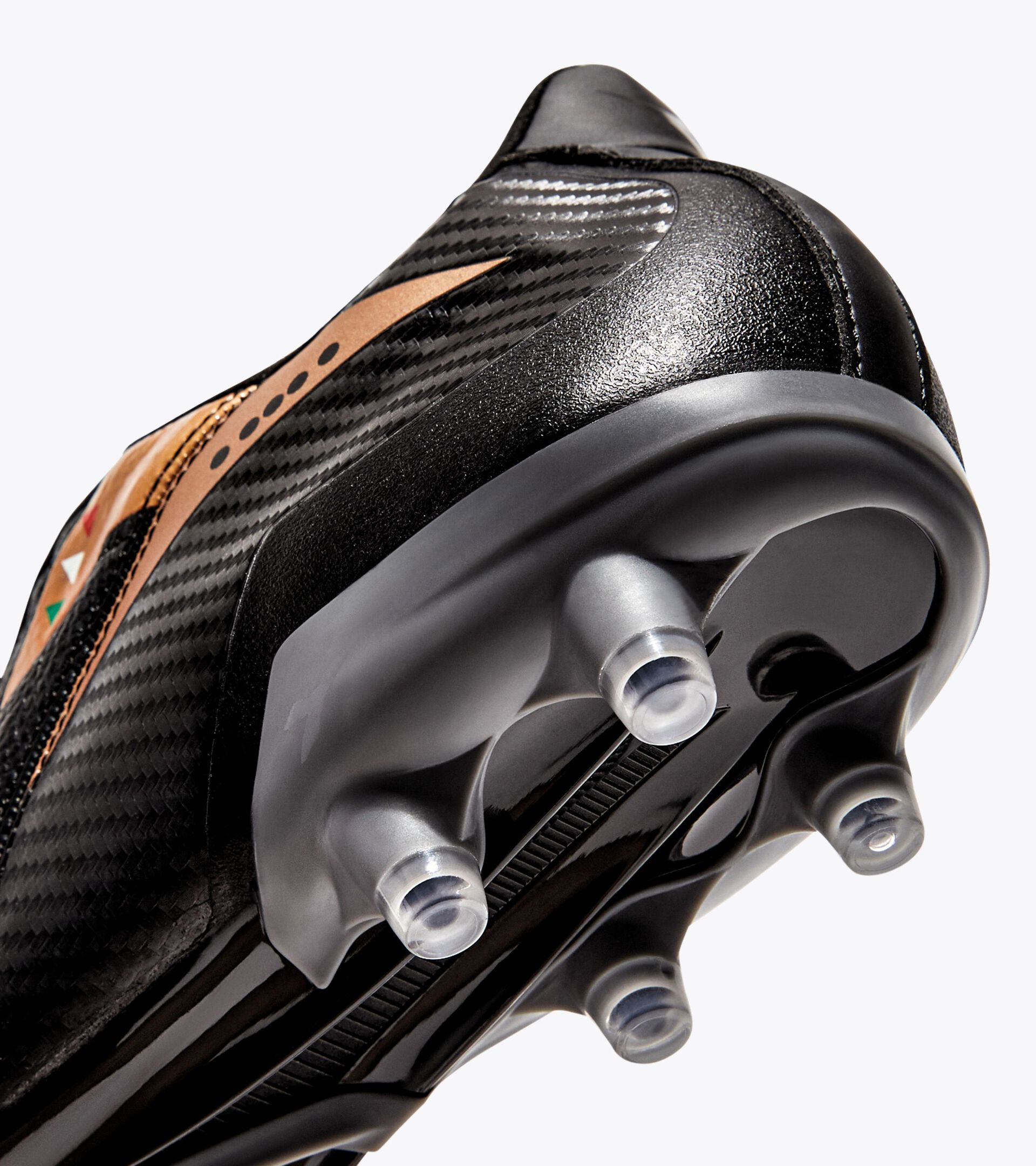 Leather calcio boots for firm ground - Made In Italy - All-Gender MAXIMUS ELITE ITA T SLX BLACK - Diadora