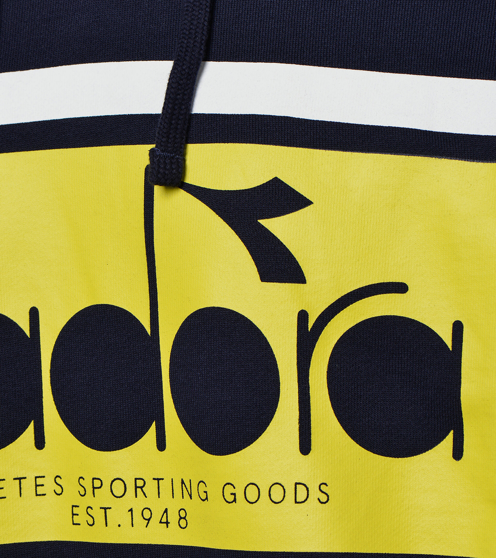 Sweatshirt with logo - Men SWEATSHIRT CREW SPECTRA CLASSIC NAVY/YELLOW - Diadora