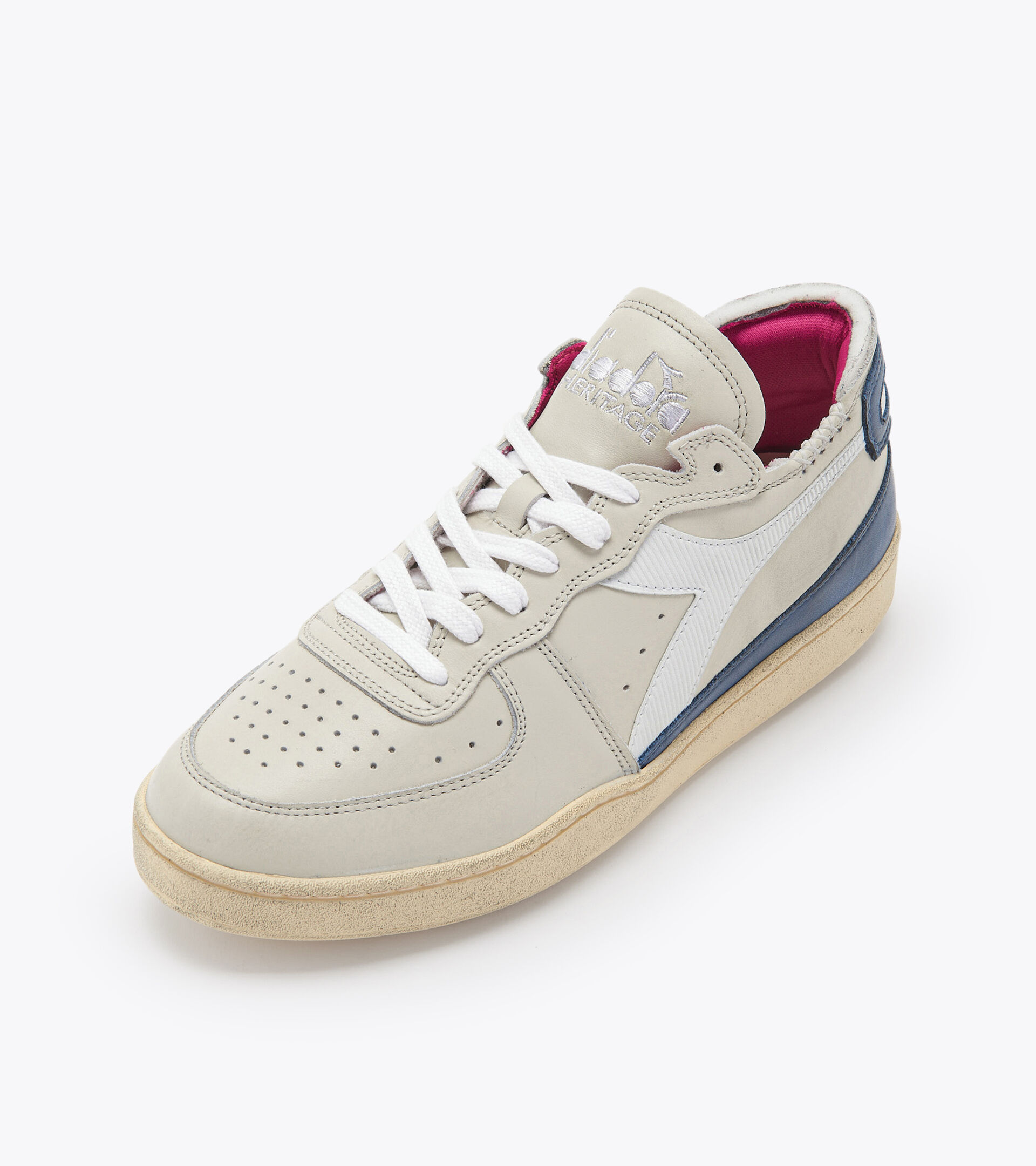 Heritage shoe - Unisex MI BASKET ROW CUT LIGHT GREY - Diadora