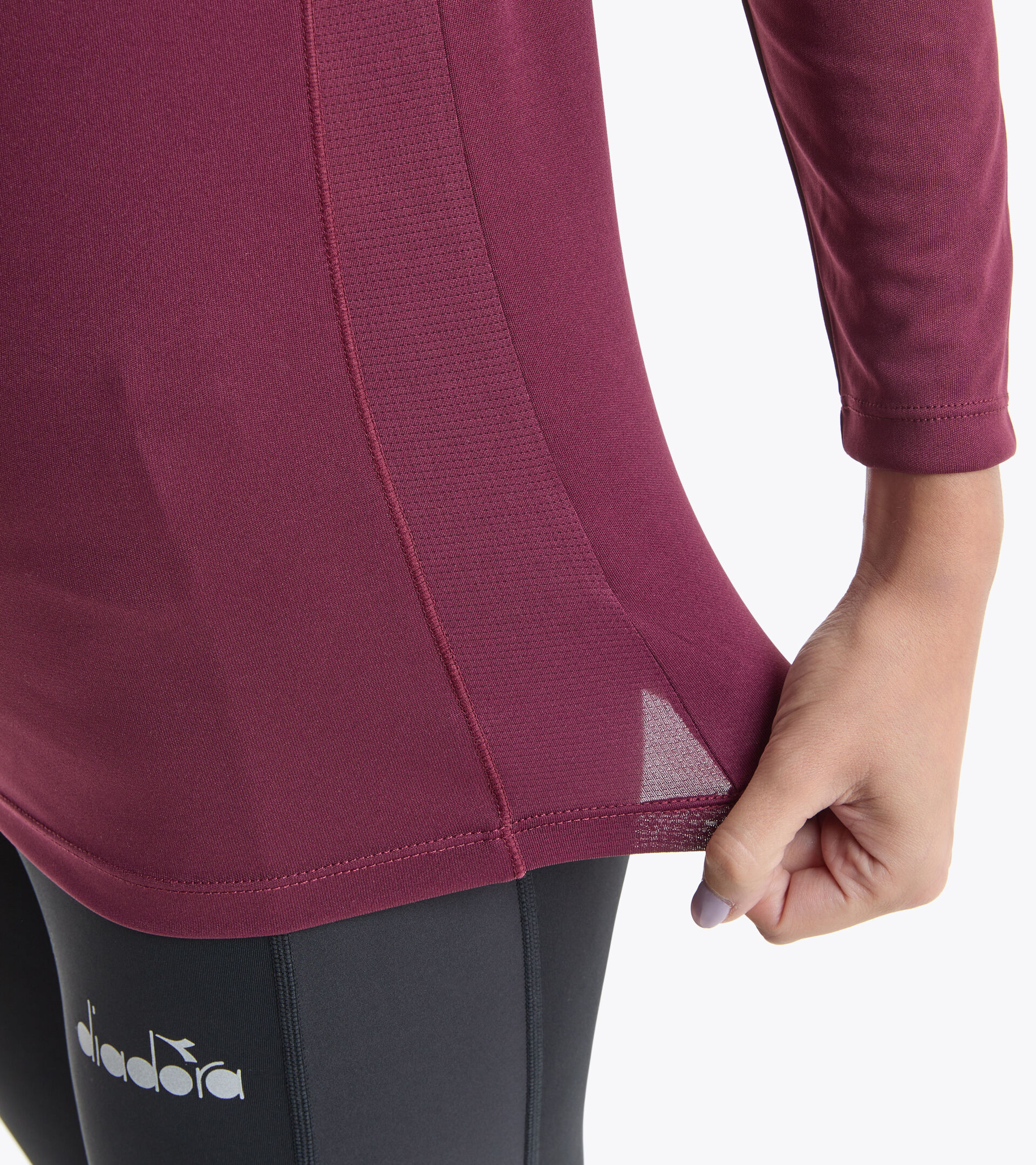 T-shirt da running - Donna L. LS CORE TEE VIOLA PORTO ROYALE - Diadora