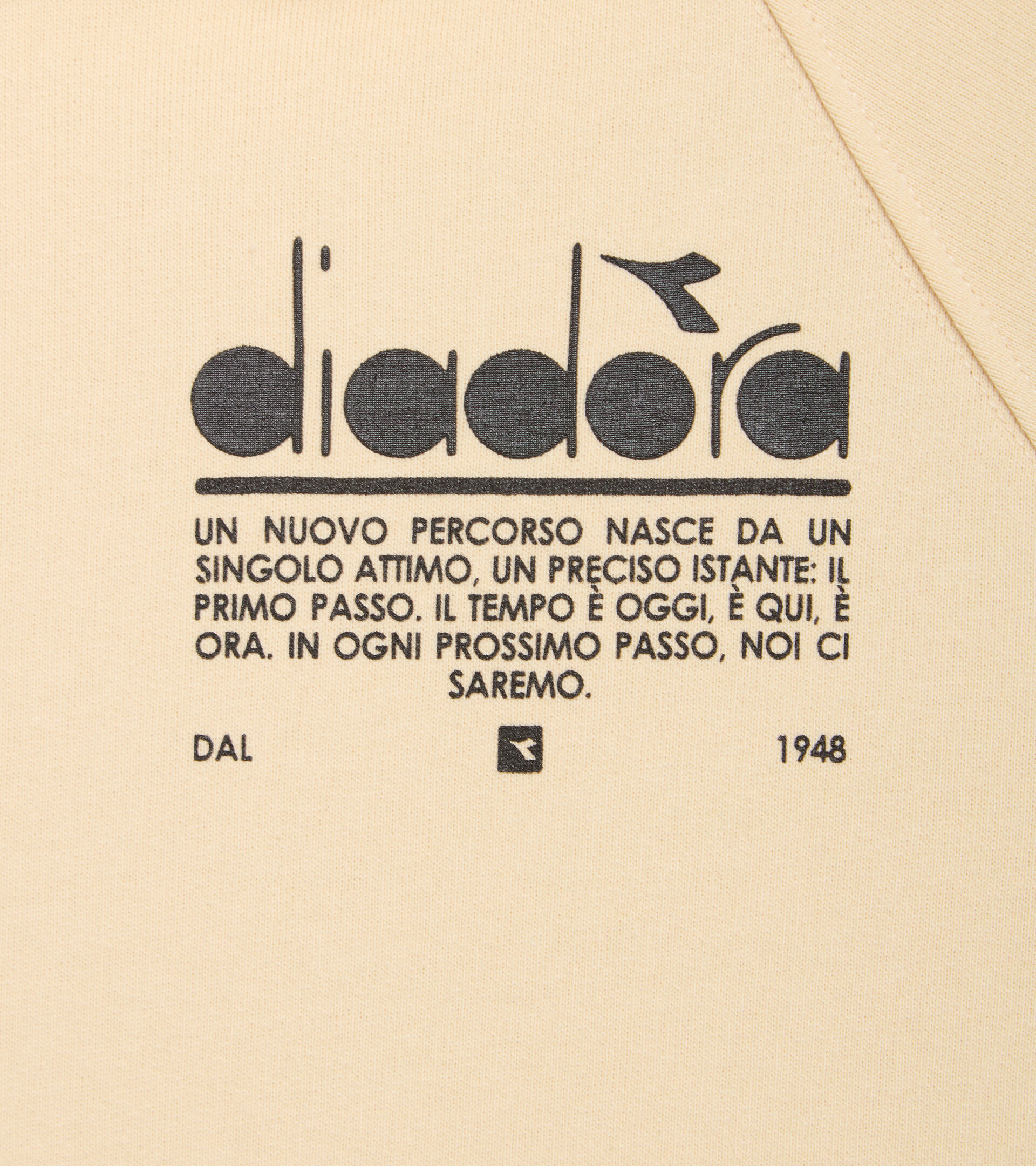 Cotton hooded sweatshirt - Women’s L. HOODIE CROP MANIFESTO NAVAJO BEIGE - Diadora