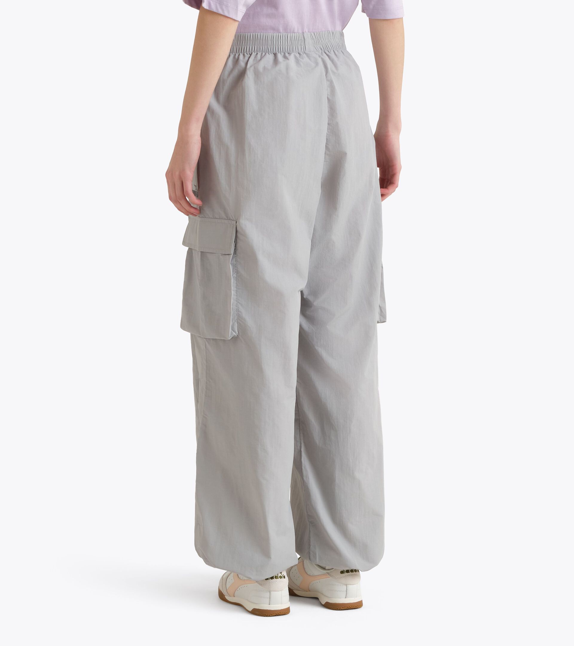 Ripstop nylon track pants - Women&rsquo;s
 L. TRACK PANTS LOGO GREEN GRAY - Diadora