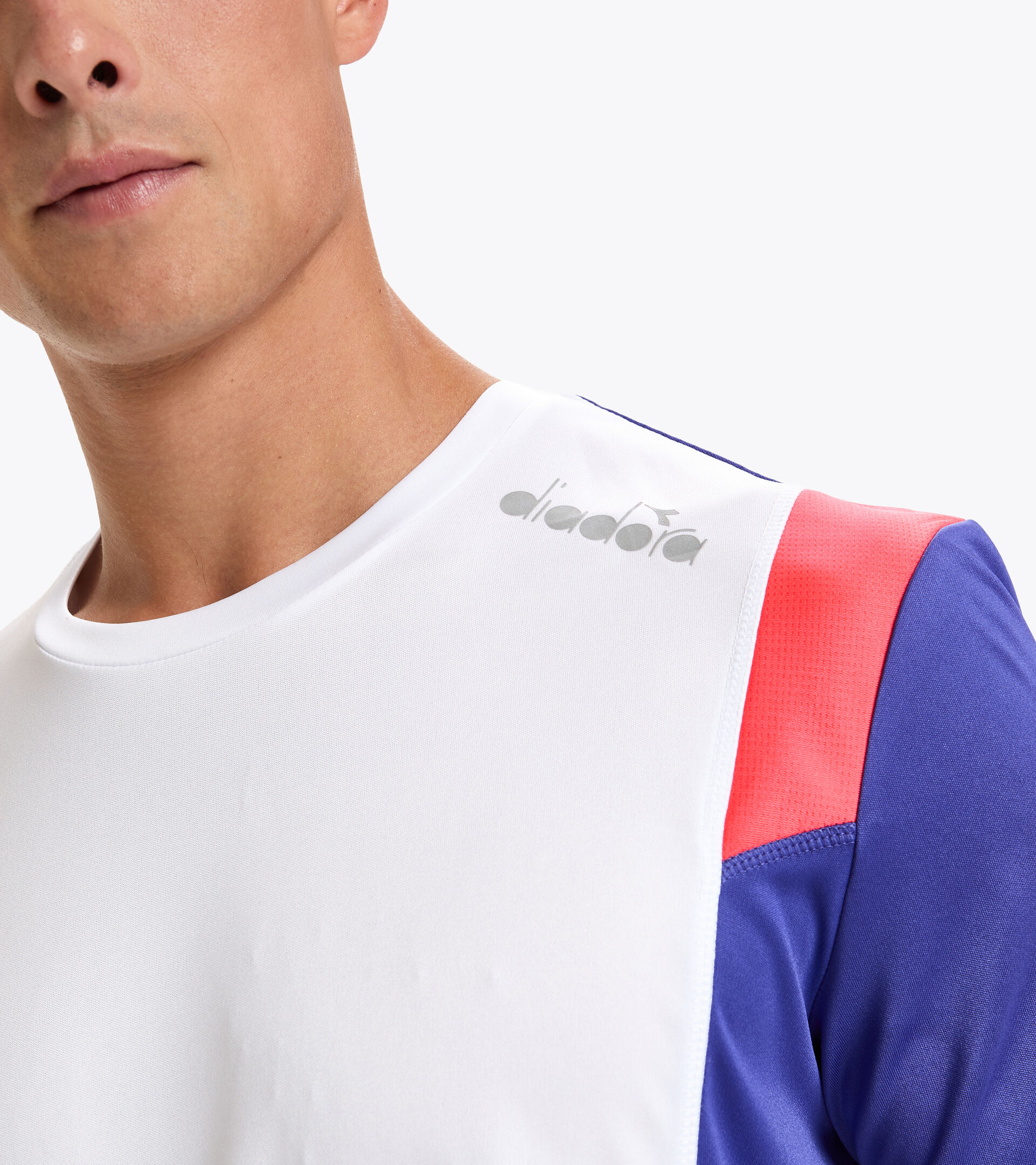 Training T-shirts -Men SS T-SHIRT RUN OPTICAL WHITE - Diadora