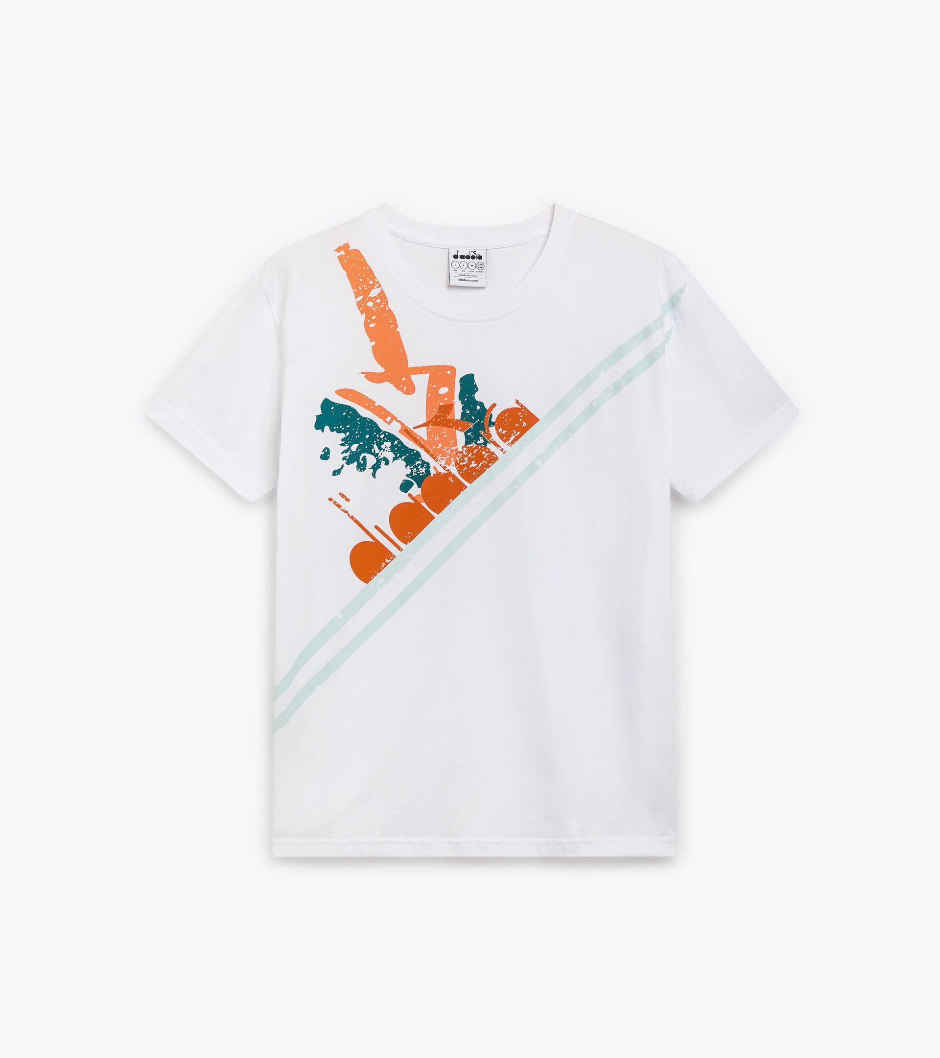 90s-inspired t-shirt - Made in Italy - Men’s T-SHIRT SS TENNIS 90 CARROT ORANGE - Diadora