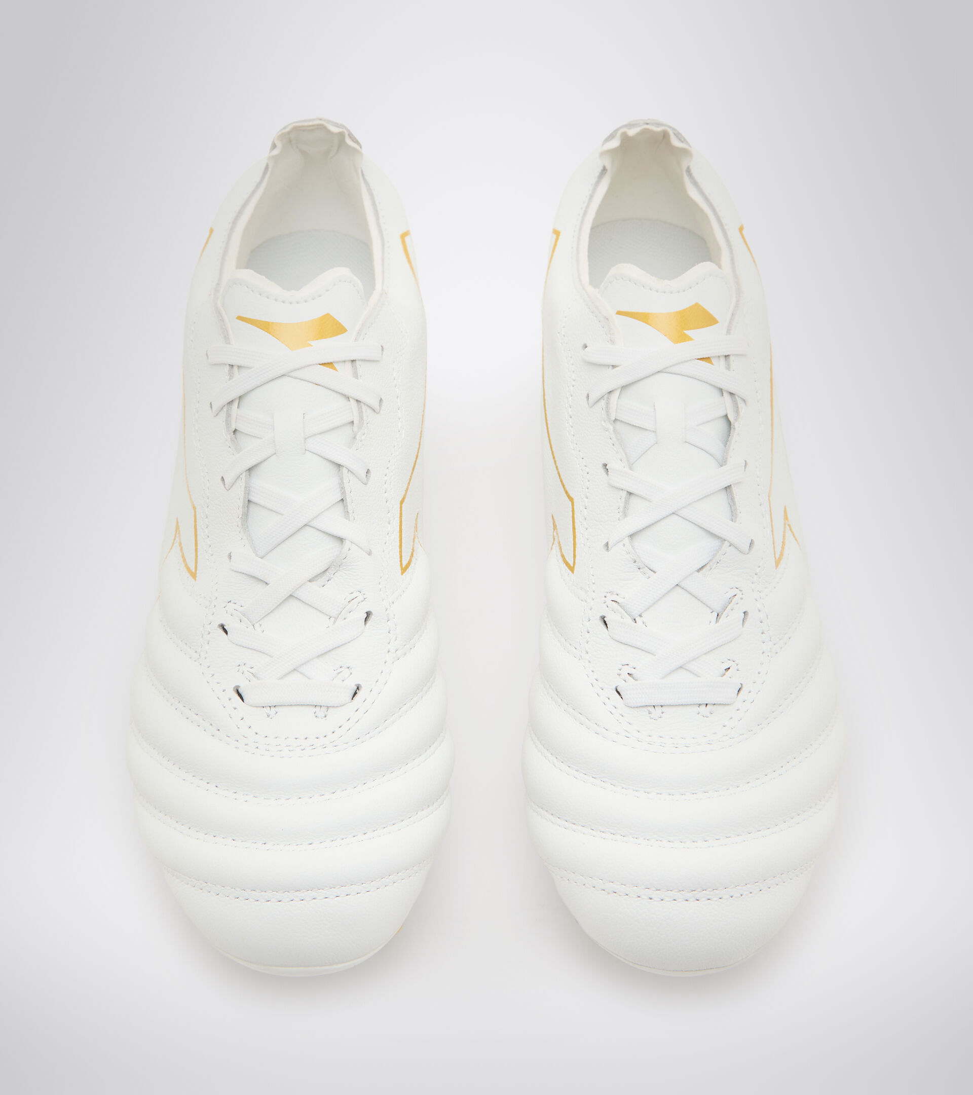 Chaussures de football pour terrains gras/humides BRASIL ELITE LT MPH BLANC/OR BRUN - Diadora