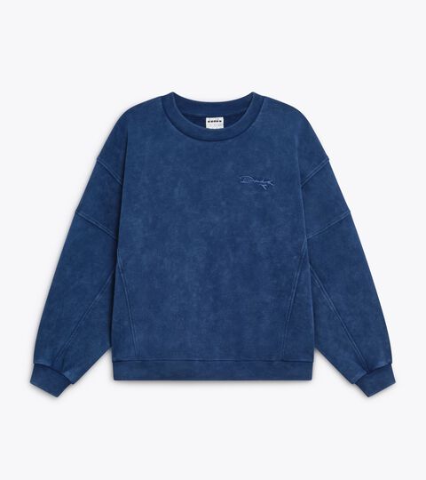 Retro-inspired Cotton Crewneck - Women&rsquo;s
 L. SWEAT AVENUE LAB NAVY PEONY - Diadora