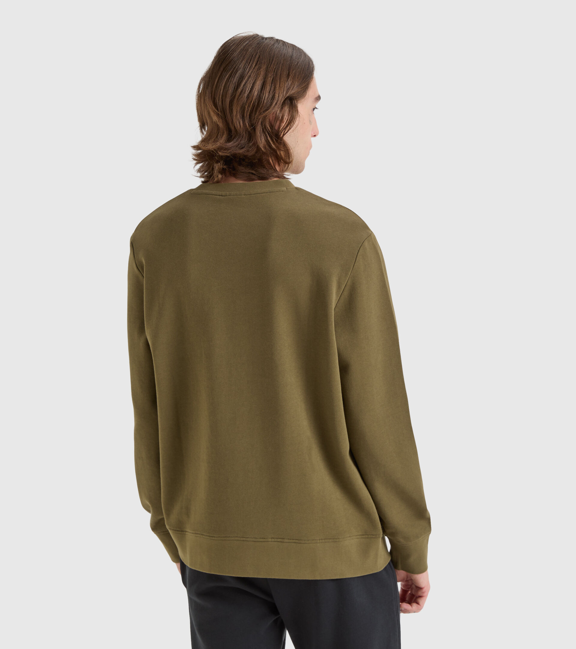 Sweat-shirt de sport - Homme SWEATSHIRT CREW CHROMIA OLIVE MILITAIRE - Diadora