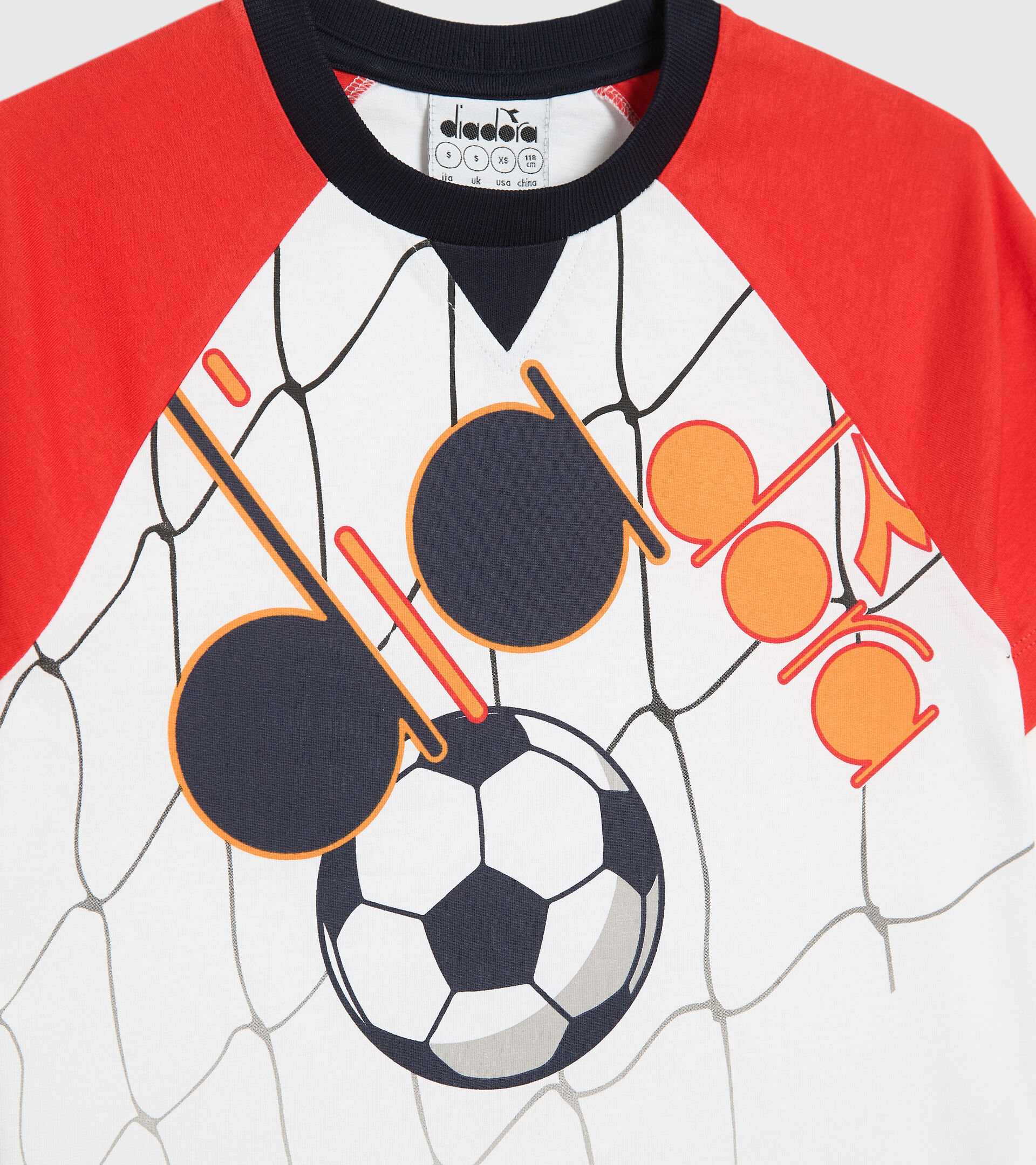 Cotton shorts/T-shirt set - Boys JB.SET SS SCORE OPTICAL WHITE - Diadora