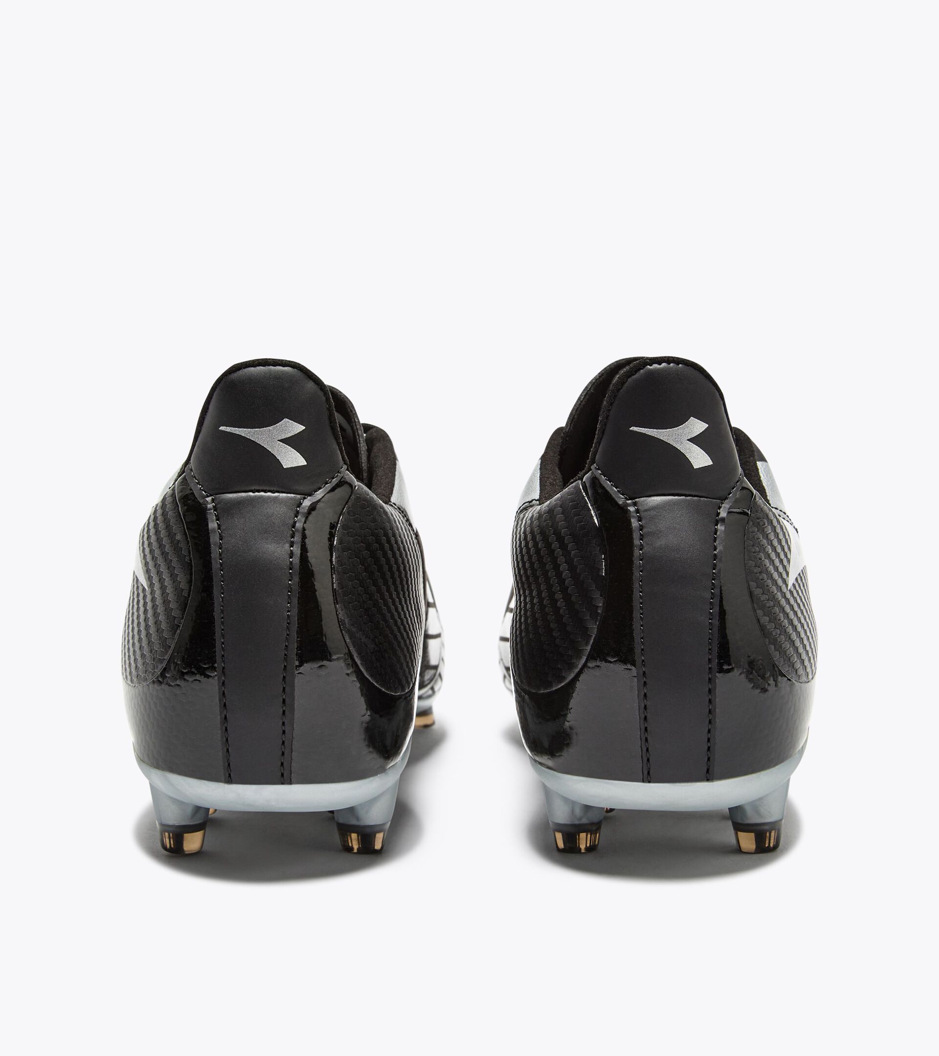 Leather calcio boots for firm ground - Men's MAXIMUS ELITE LT SLP12 BLACK /SILVER DD - Diadora