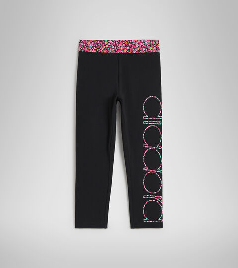 JG.LEGGINGS BLOSSOM, BLACK Stretch cotton jersey sports leggings - Girls JG.LEGGINGS BLOSSOM BLACK - Diadora