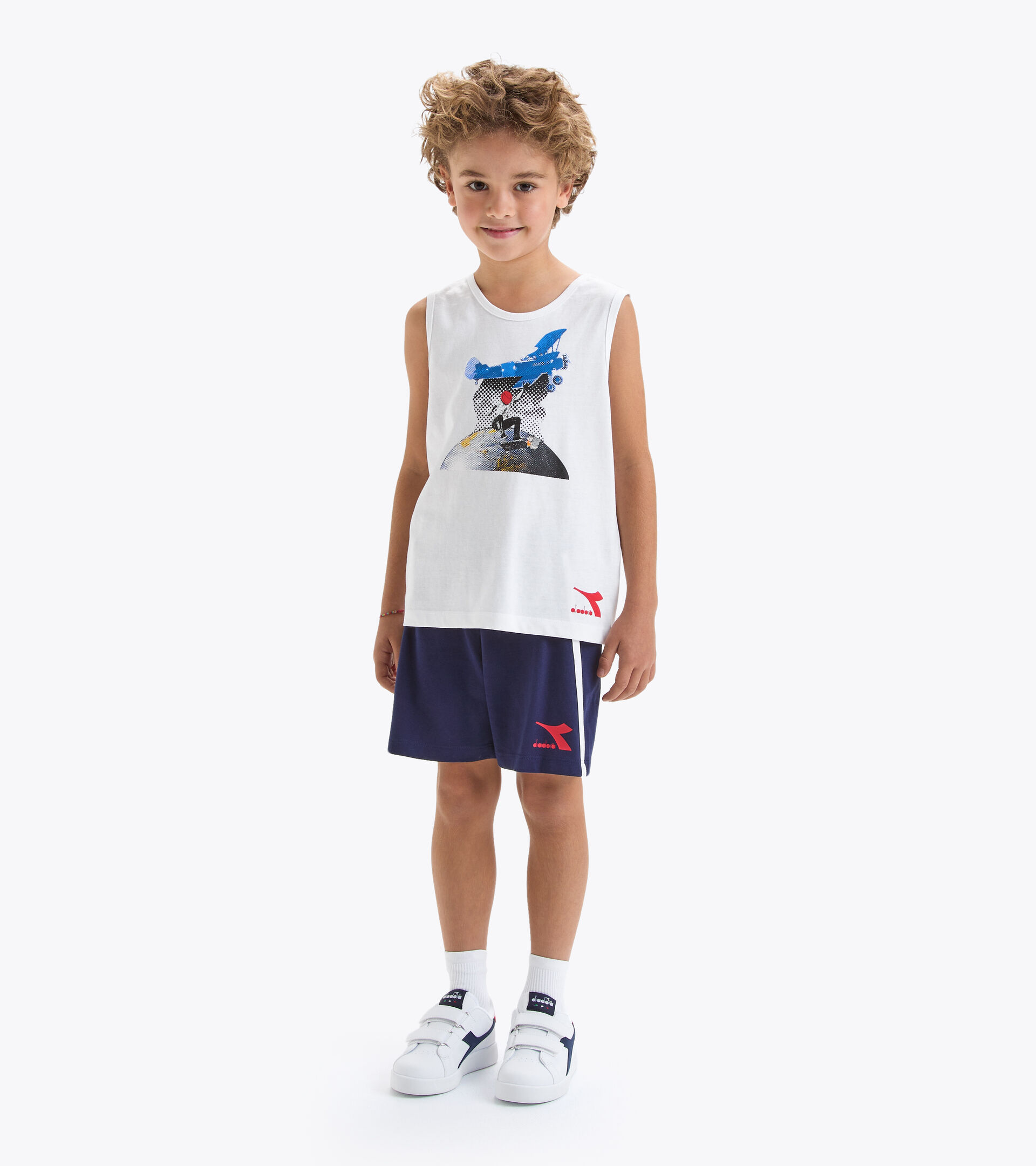 Conjunto deportivo - Niño JB.SET SL SPORT ART BLANCO VIVO - Diadora