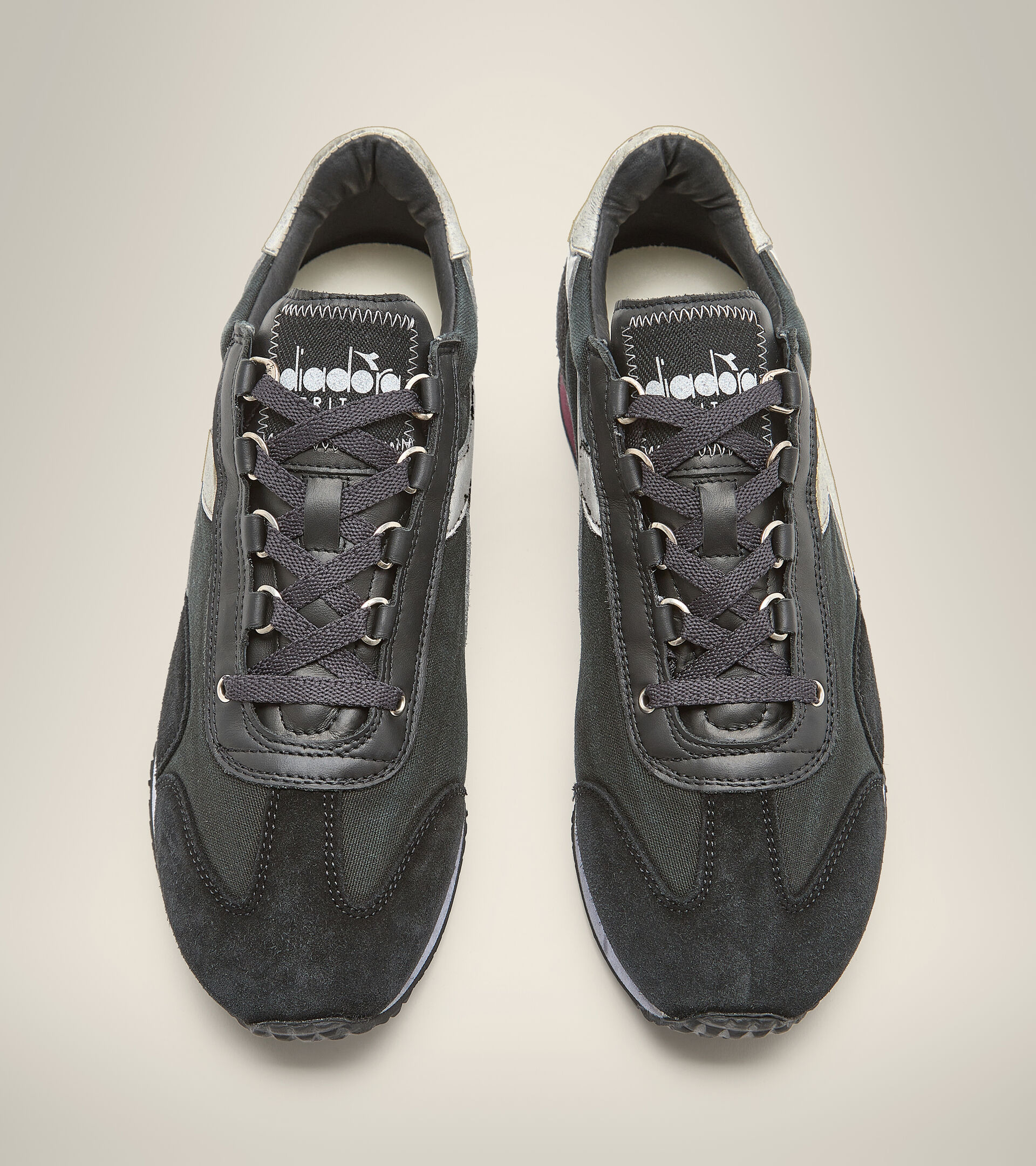 Heritage shoe - Unisex EQUIPE H DIRTY STONE WASH EVO ANTHRACITE BLACK - Diadora