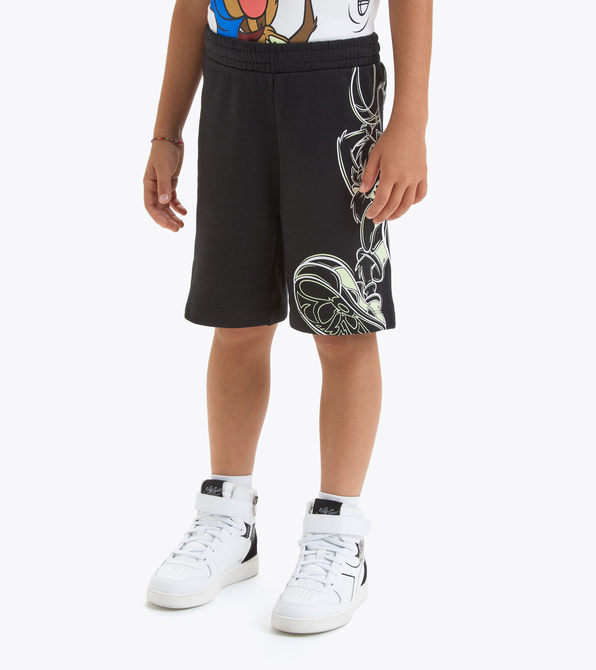 Cotton bermuda shorts - Kids JU.BERMUDA WB BLACK - Diadora