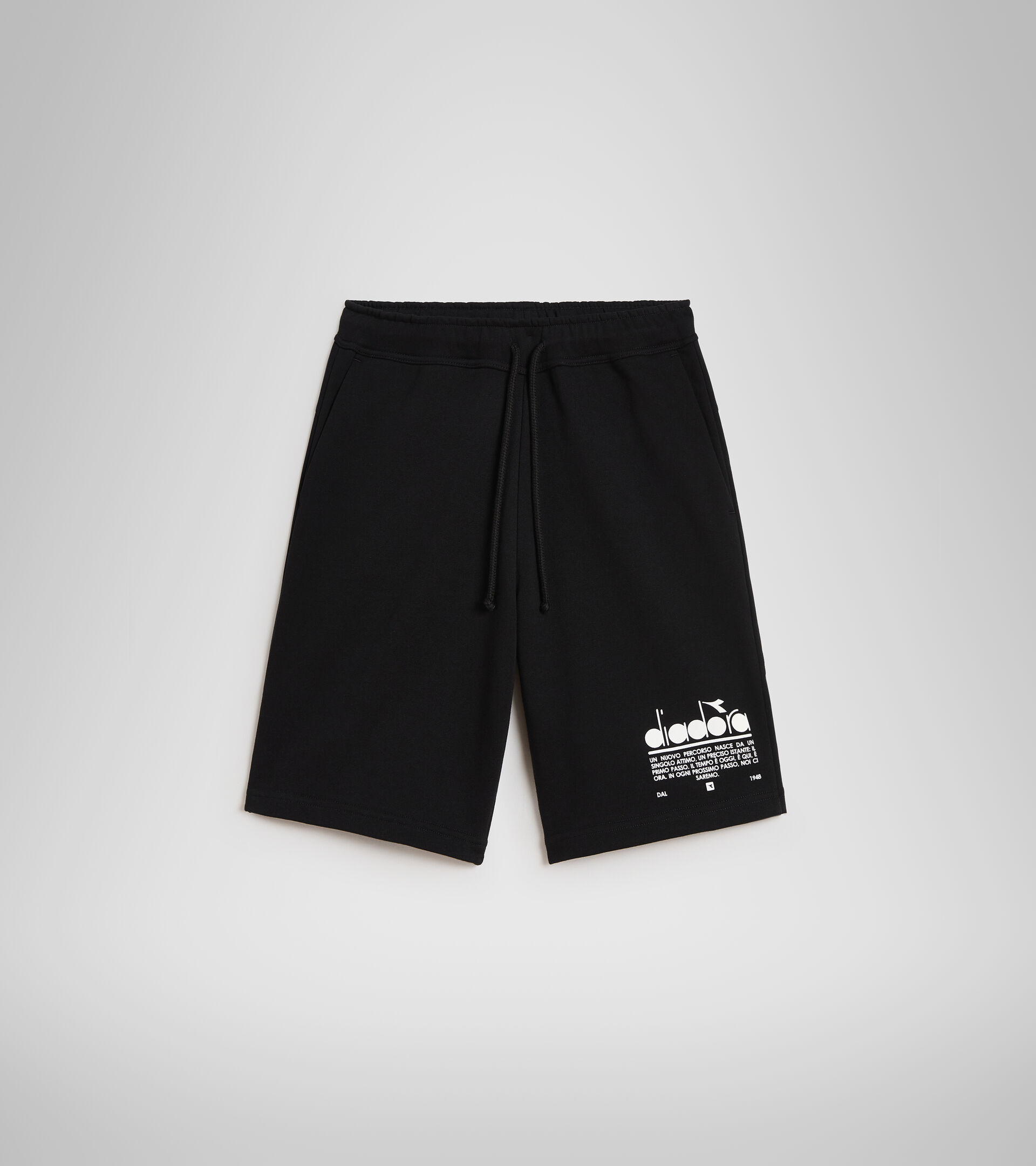 Organic cotton shorts - Unisex BERMUDA MANIFESTO BLACK - Diadora