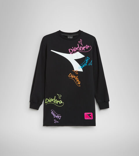 JG.SWEAT CREW DRESS D, NERO Vestito sportivo - Bambina JG.SWEAT CREW DRESS D NERO - Diadora