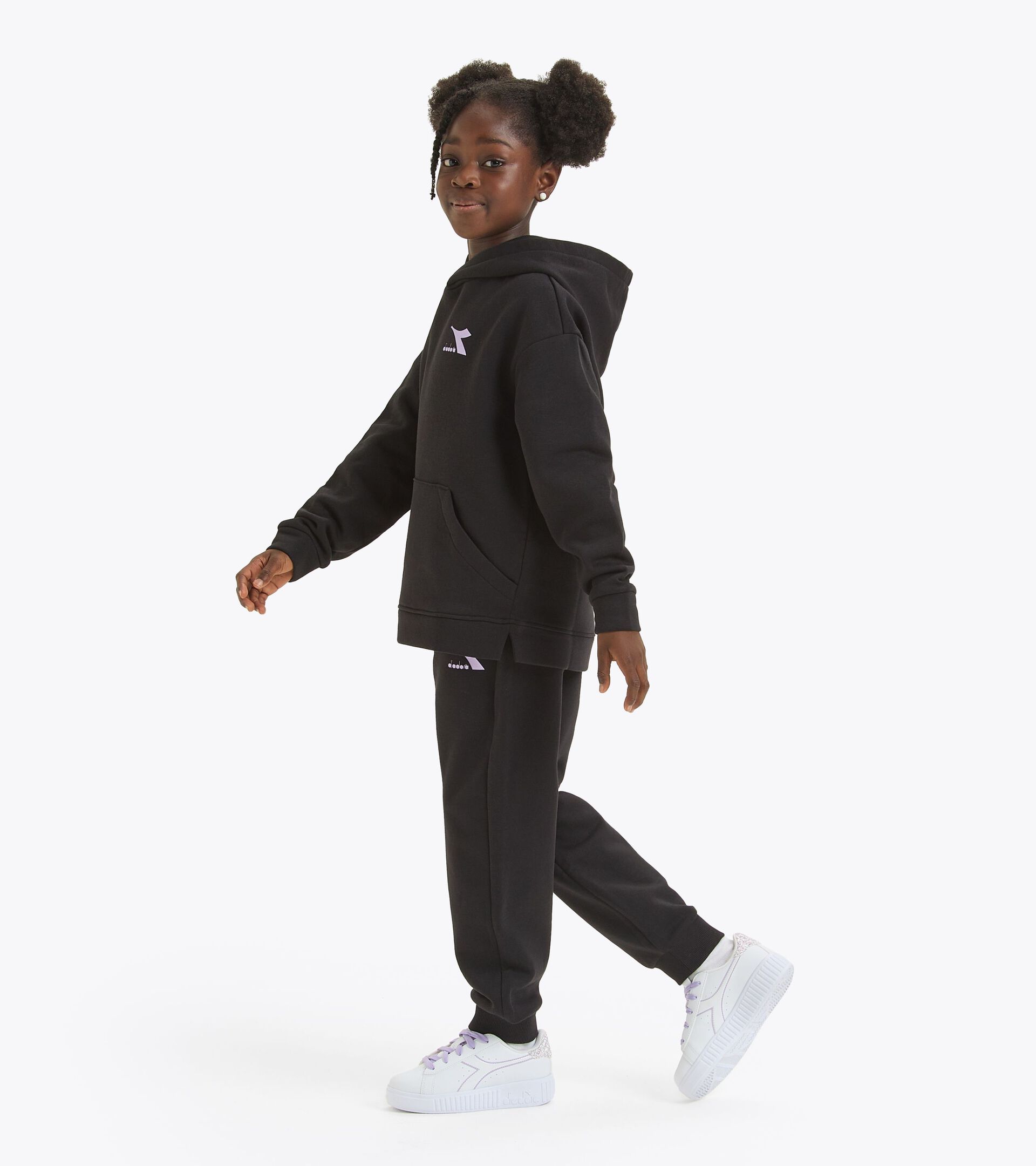 Tuta Bambine Diadora JG Tracksuit Gloss - 80% Cotone, Comfort E Stile, Made In Italy