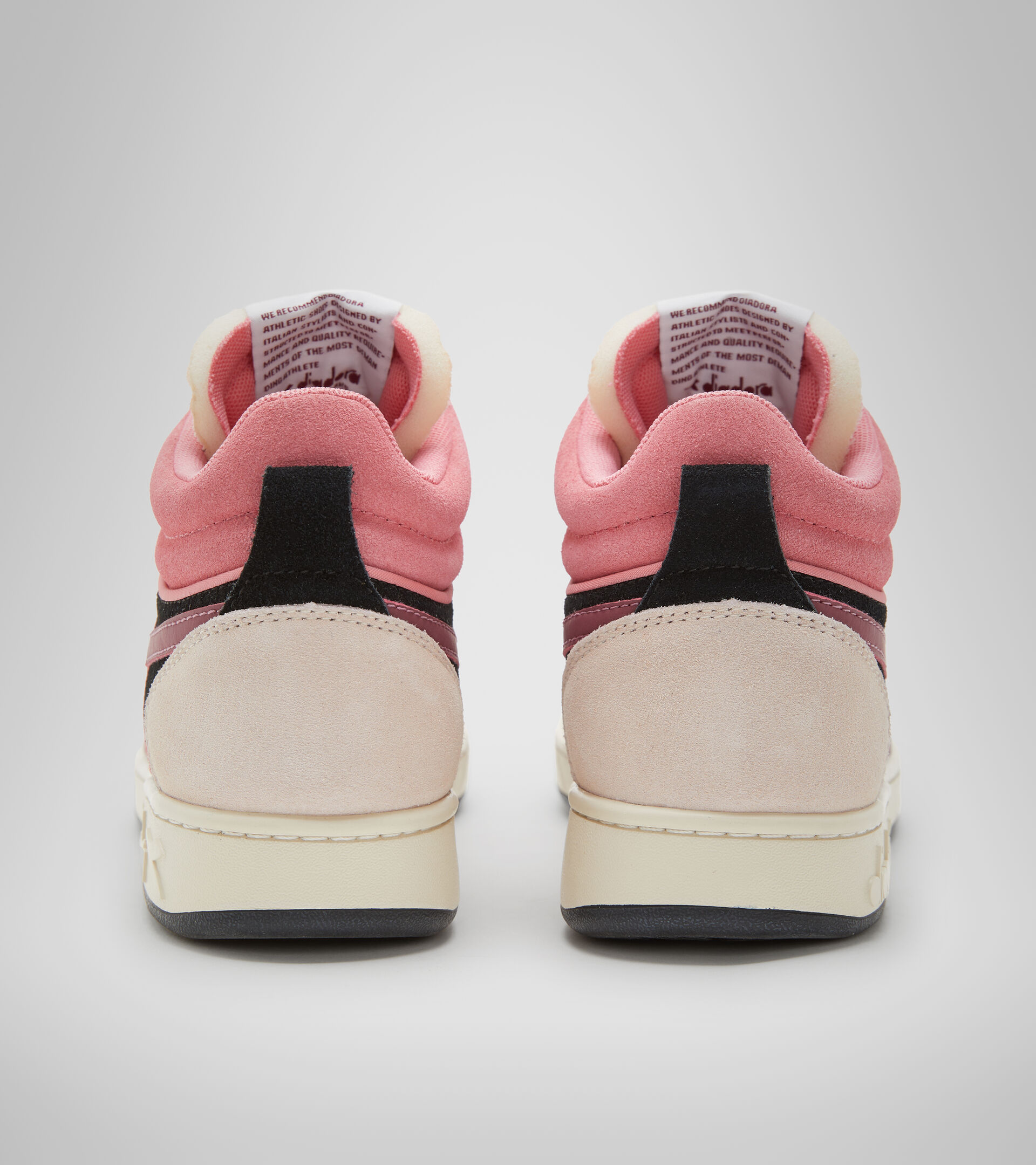Sports shoes - Women MAGIC BASKET DEMI SUEDE WN SILVER PEONY/BLACK/TEA ROSE - Diadora