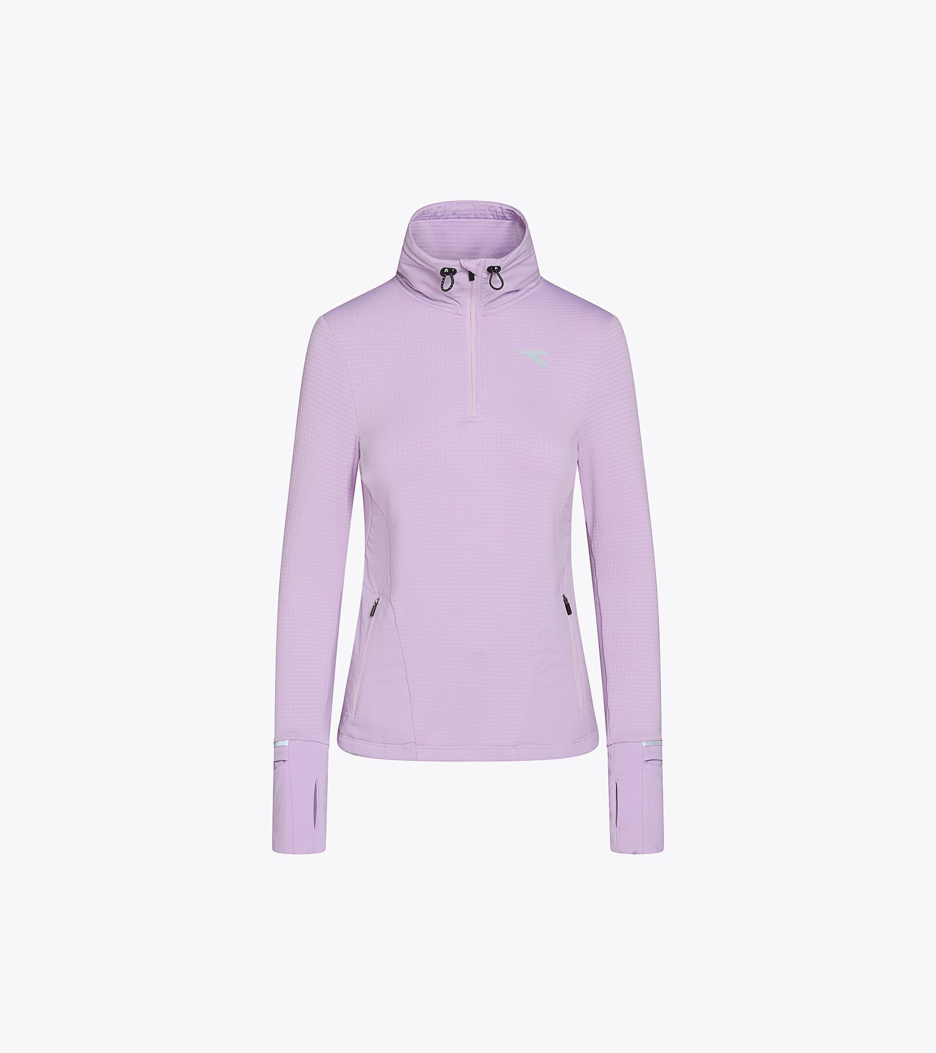 Forro polar termorregulador con tejido FIBRAZERO - Running Winter Protection - Mujer L. WARM UP WINTER FIBRAZERO ORQUIDEA FLORE - Diadora