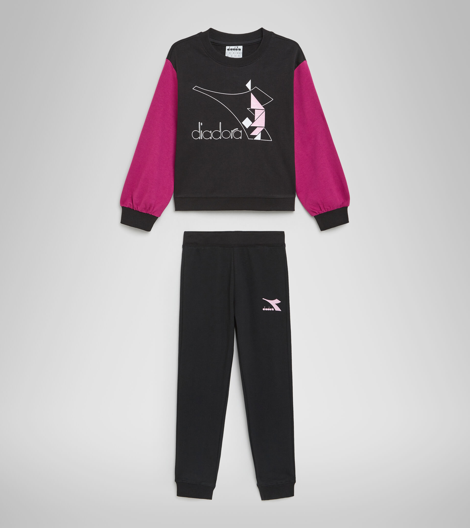 Sports sweatshirt - Girls JG.TRACKSUIT GLEE BLACK - Diadora