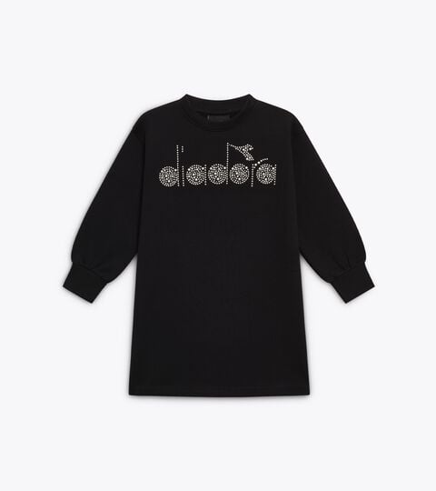 Fleece-lined dress - Girls JG. DRESS RHINESTONE TD BLACK - Diadora