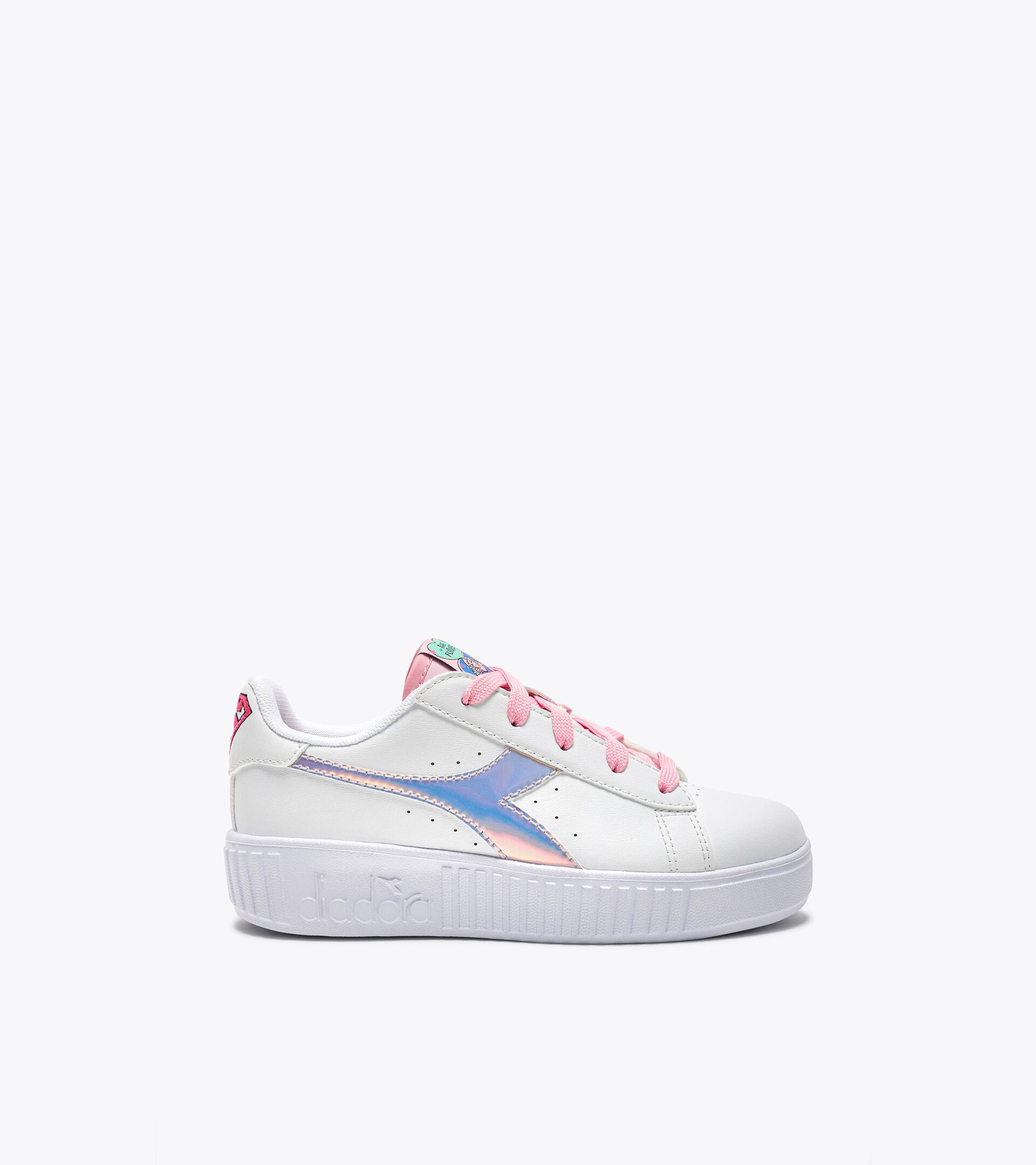 Sports sneaker - Girls - 4 to 8 years old  GAME STEP  P PS SUPERGIRL WHITE/ORCHID ICE - Diadora