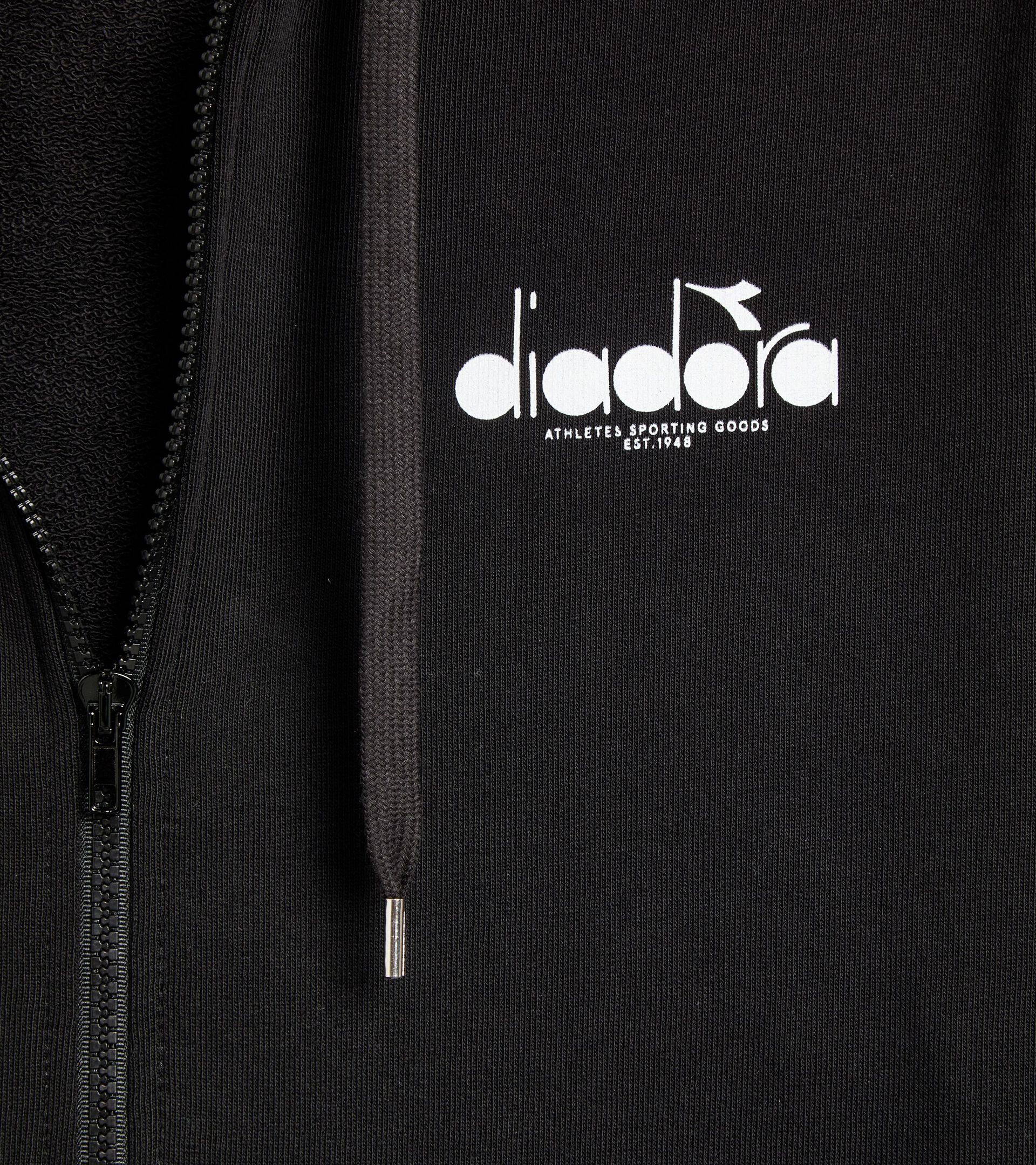 Zipped hoodie - All-Gender HOODIE FZ LOGO BLACK - Diadora