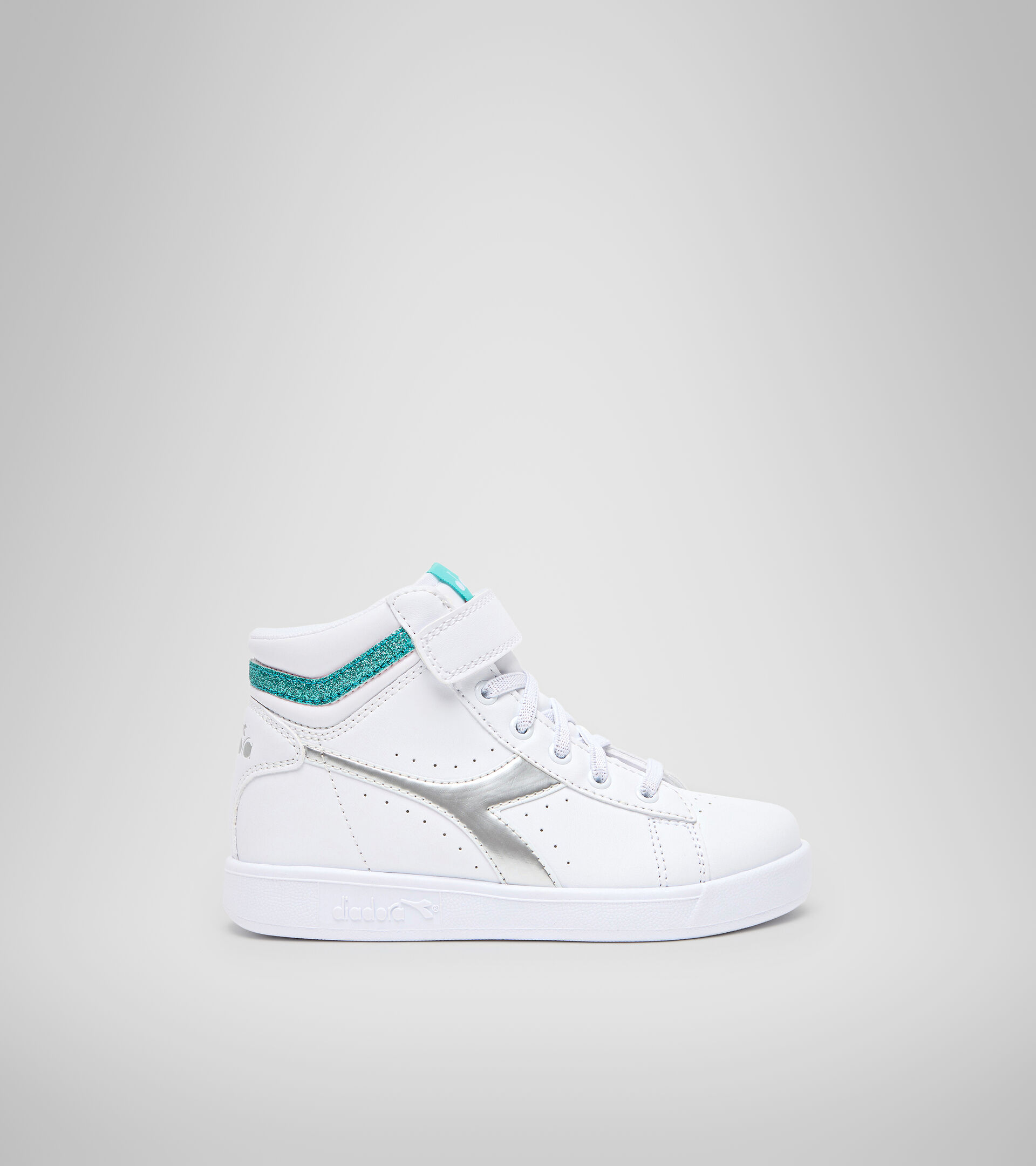 Sports shoes - Kids 4-8 years GAME P HIGH GIRL PS WHITE/BLUE TURQUOISE - Diadora