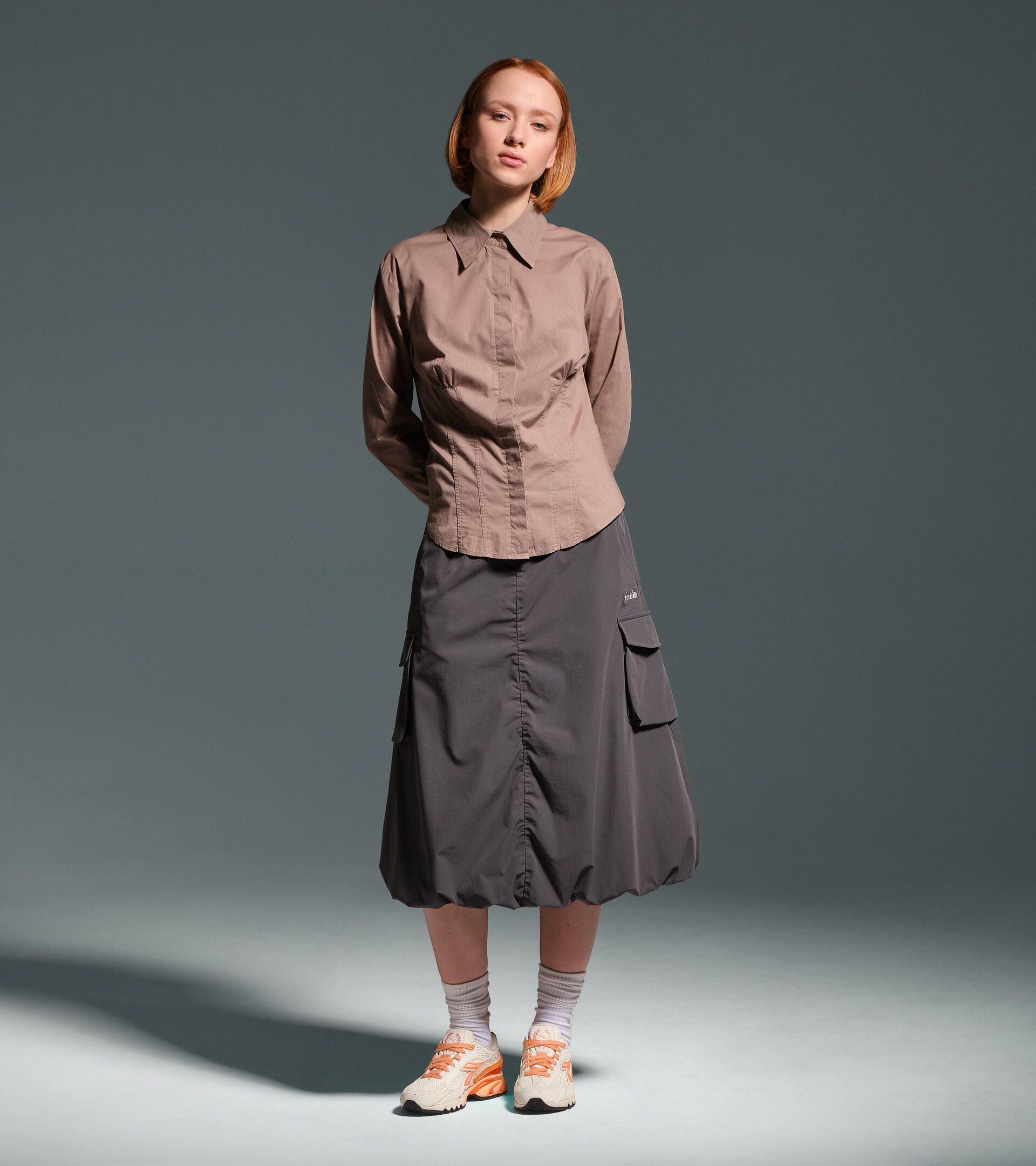 Cargo skirt - Exclusive e-commerce & Cortina Store - Women's L. CARGO LONG SKIRT GRAY - Diadora