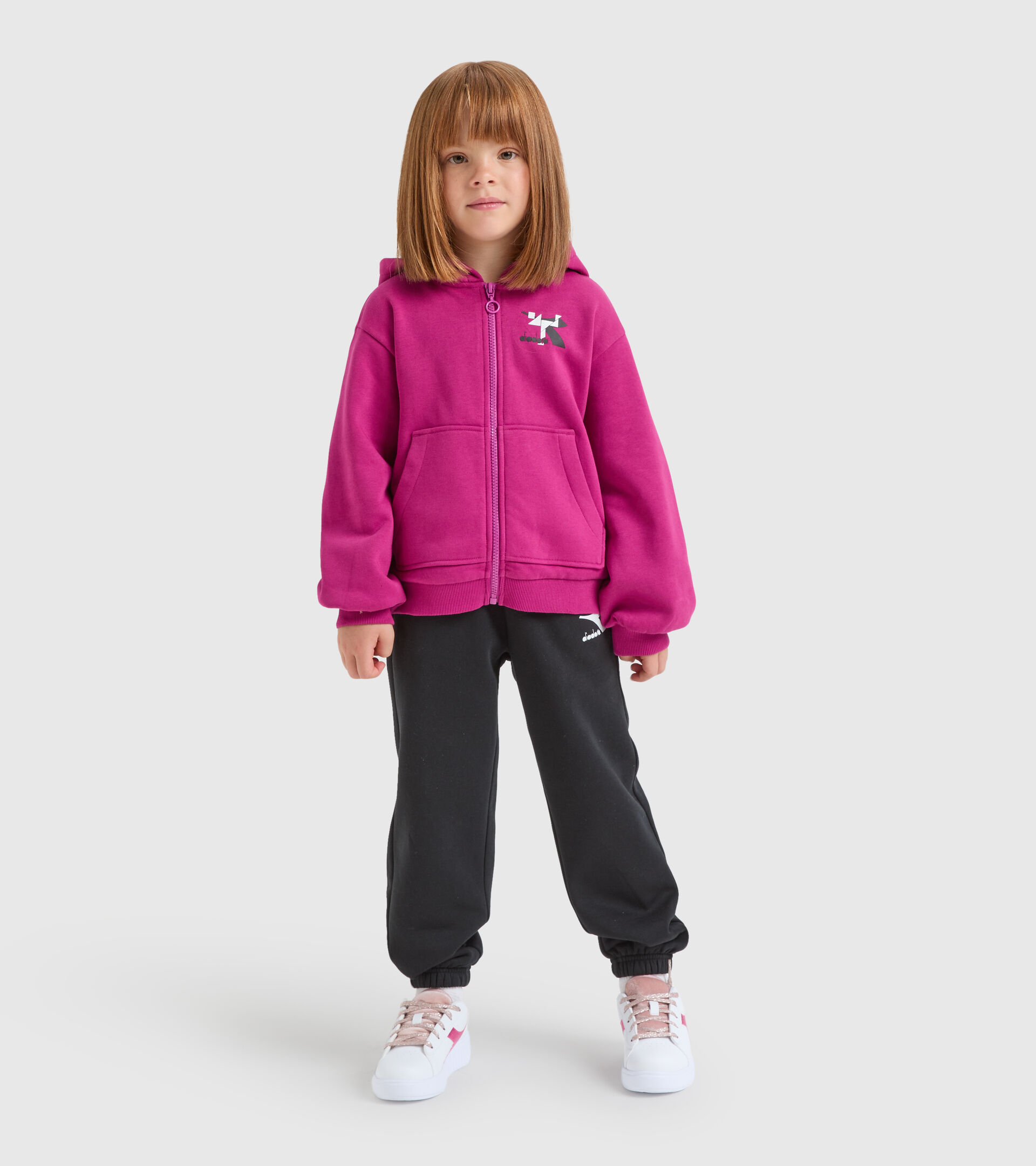 Trainingsanzug - Mädchen JG.TRACKSUIT HD FZ GLEE FUCHSIEFESTIVAL - Diadora