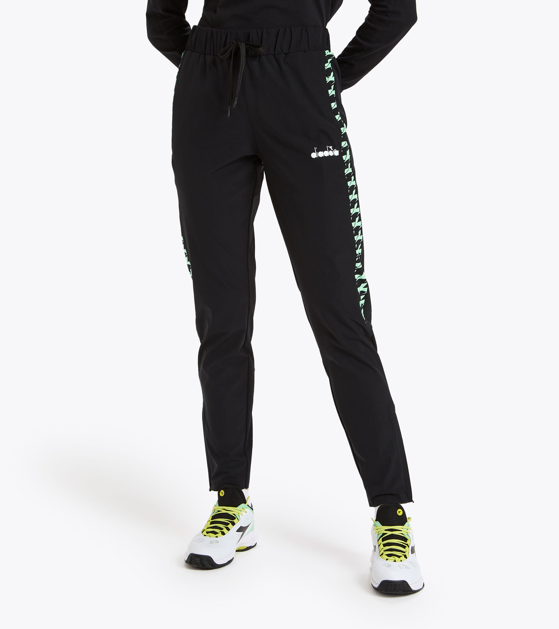 Tennis trousers - Women L. PANTS CHALLENGE BLACK - Diadora