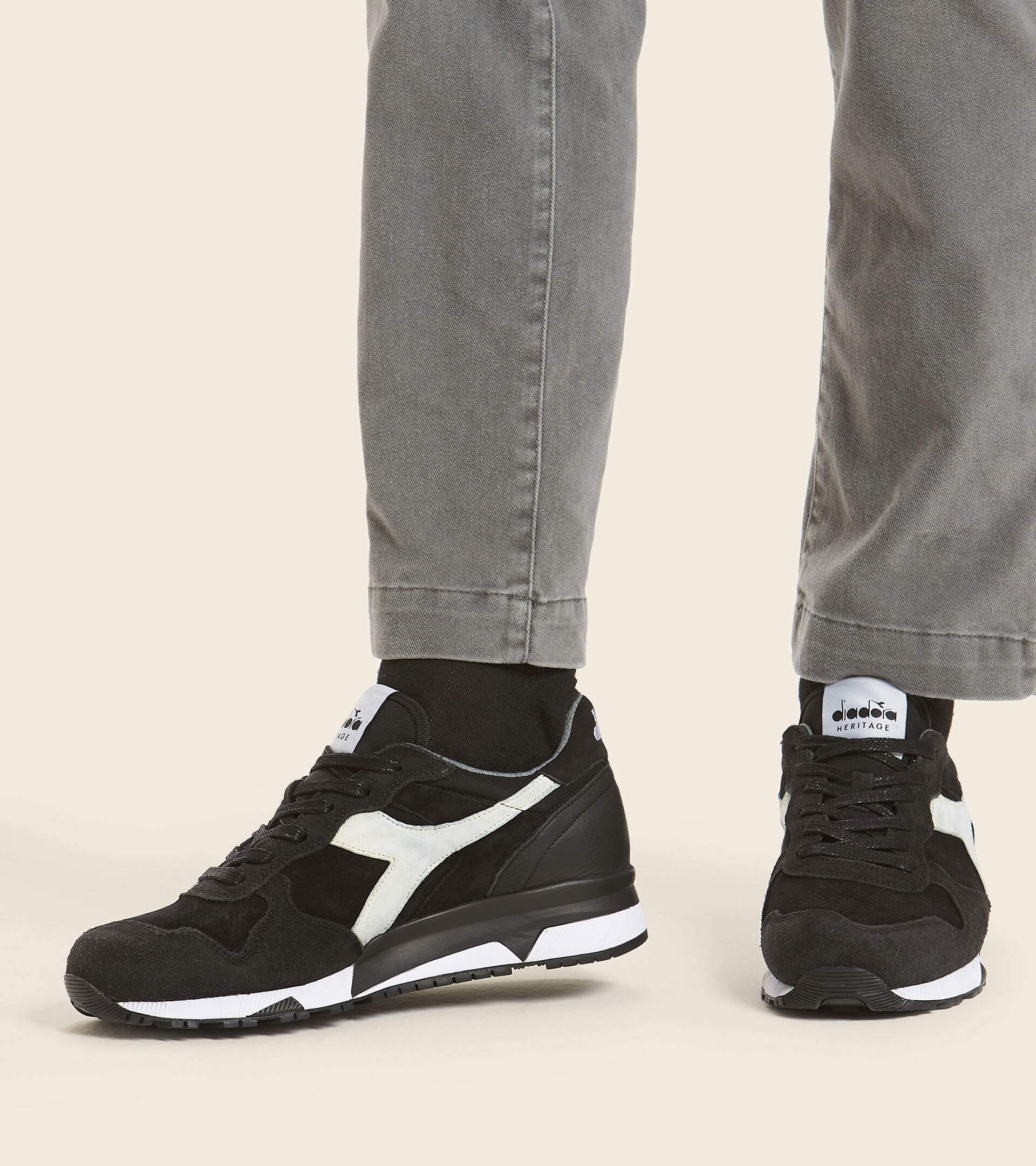 Footwear Heritage UOMO TRIDENT 90 LEATHER NERO Diadora